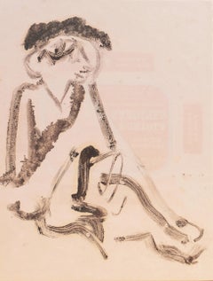 Femme assise", Paris, Louvre, Académie de la Grande Chaumière, SFAA, LACMA