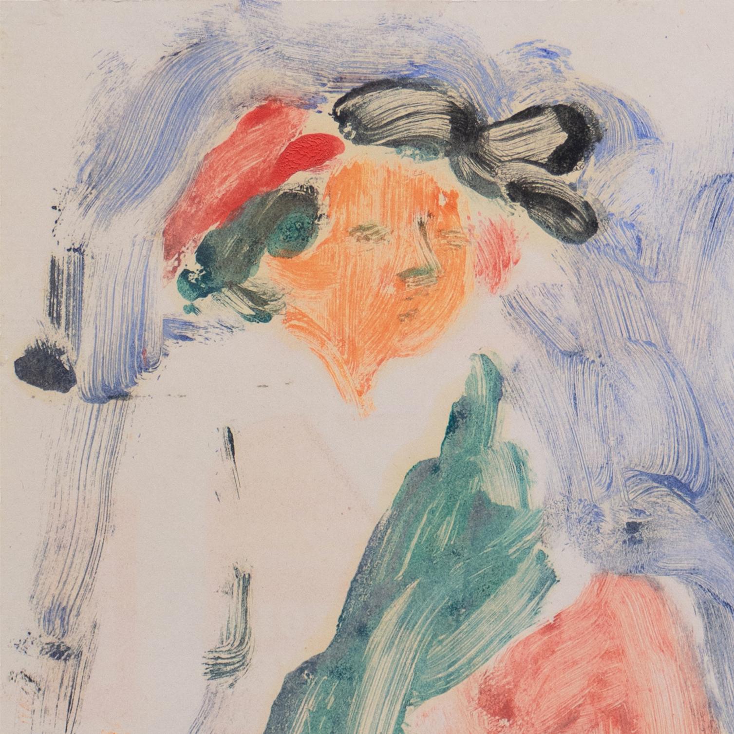'Young Woman Seated', Paris, Louvre, Salon d'Automne, Ac. Chaumière, LACMA, SFAA For Sale 2