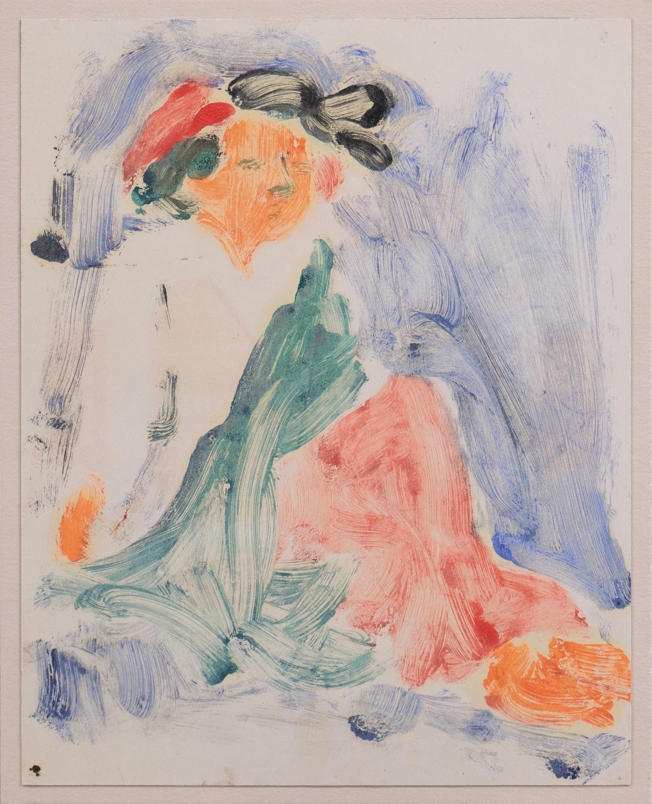 'Young Woman Seated', Paris, Louvre, Salon d'Automne, Ac. Chaumière, LACMA, SFAA For Sale 3