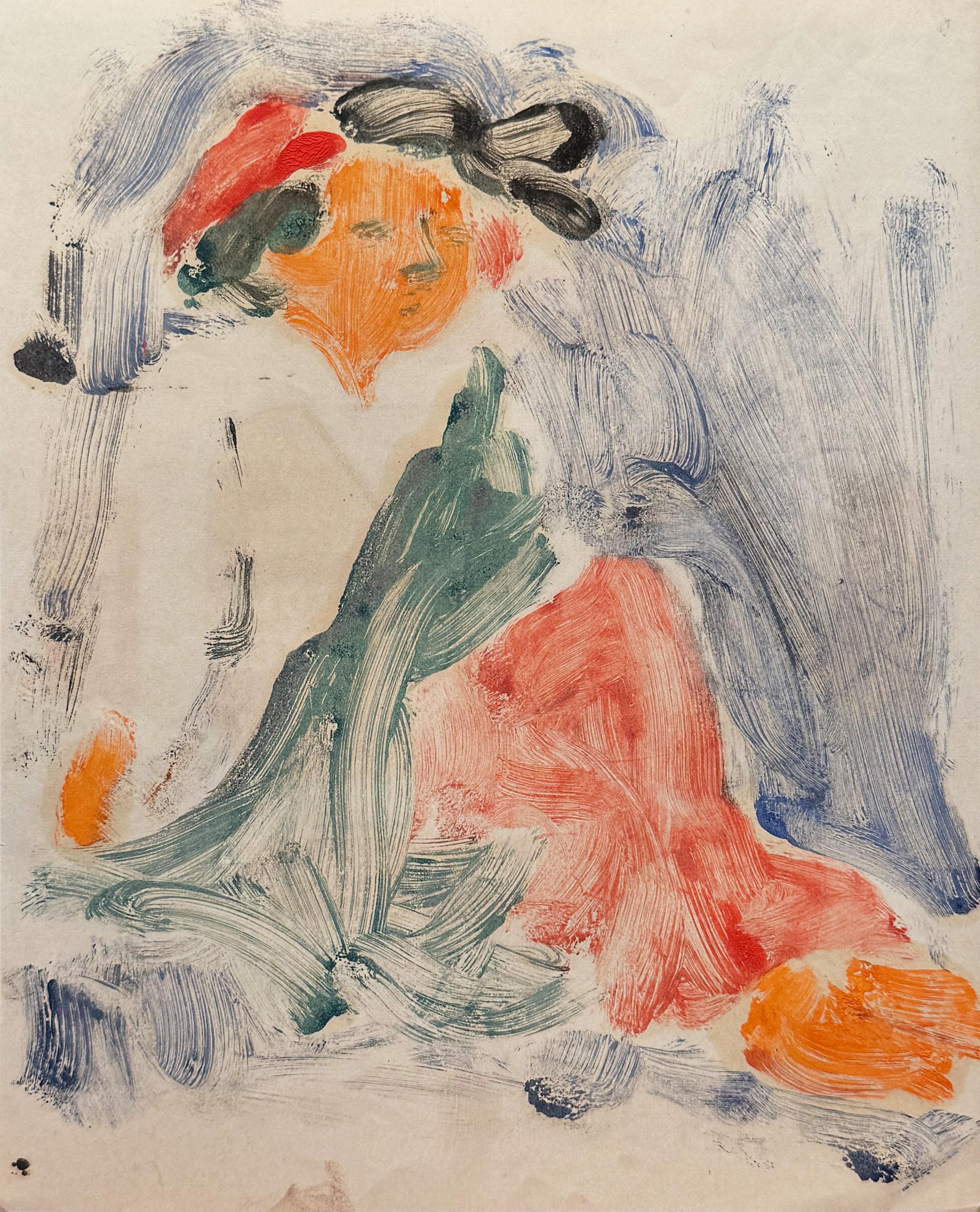 Joven sentada", París, Louvre, Salón de Otoño, Ac. Chaumière, LACMA, SFAA