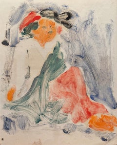 Joven sentada", París, Louvre, Salón de Otoño, Ac. Chaumière, LACMA, SFAA