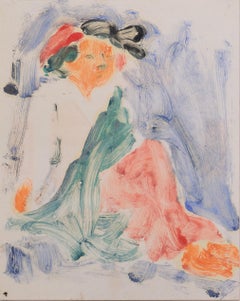 'Young Woman Seated', Paris, Louvre, Salon d'Automne, Ac. Chaumière, LACMA, SFAA