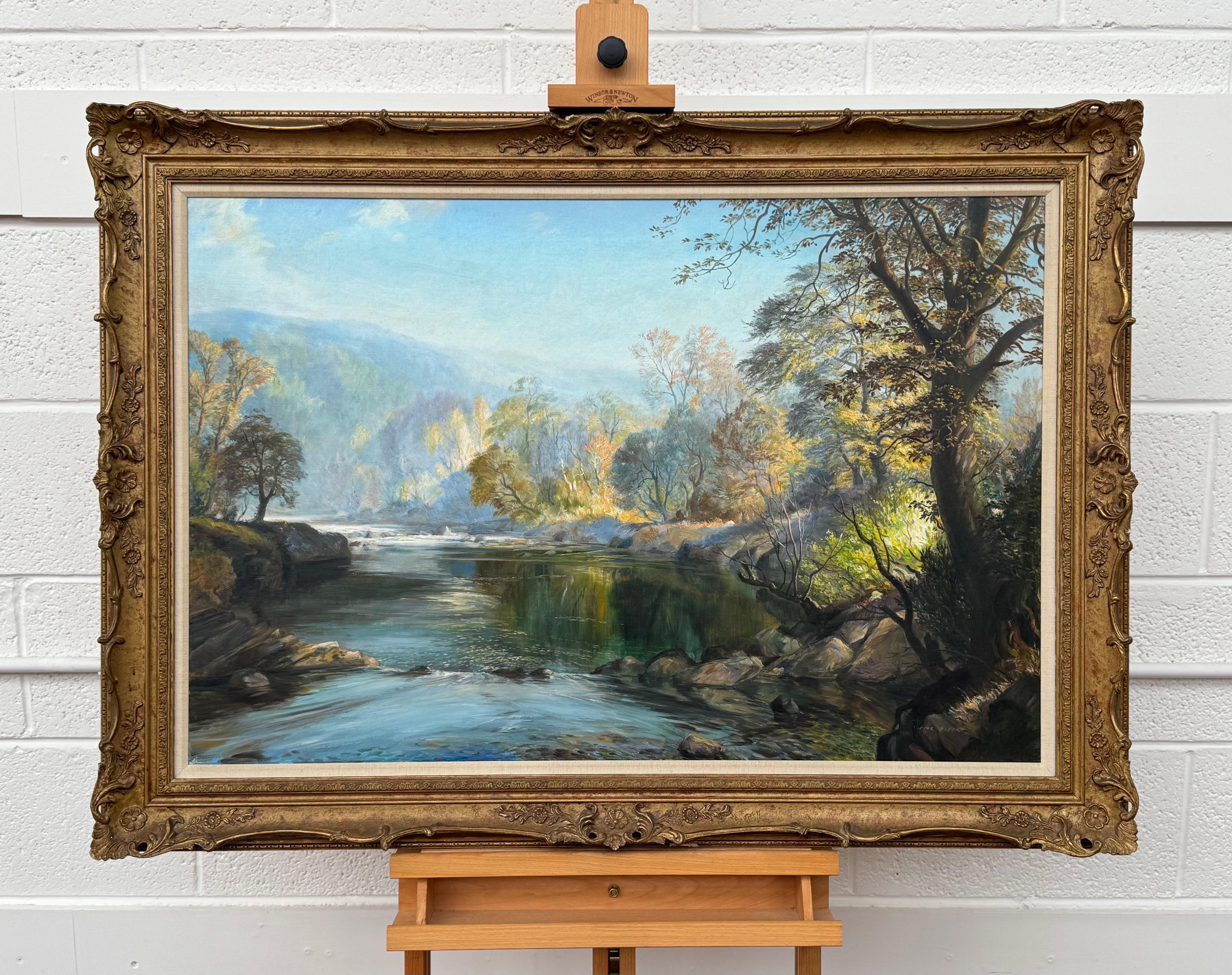 Il fiume Darte nel Devon, nella campagna inglese, opera di un artista britannico del XX secolo in vendita 4