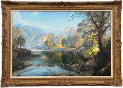 River Dart in Devon in the English Countryside by 20th Century British Artist