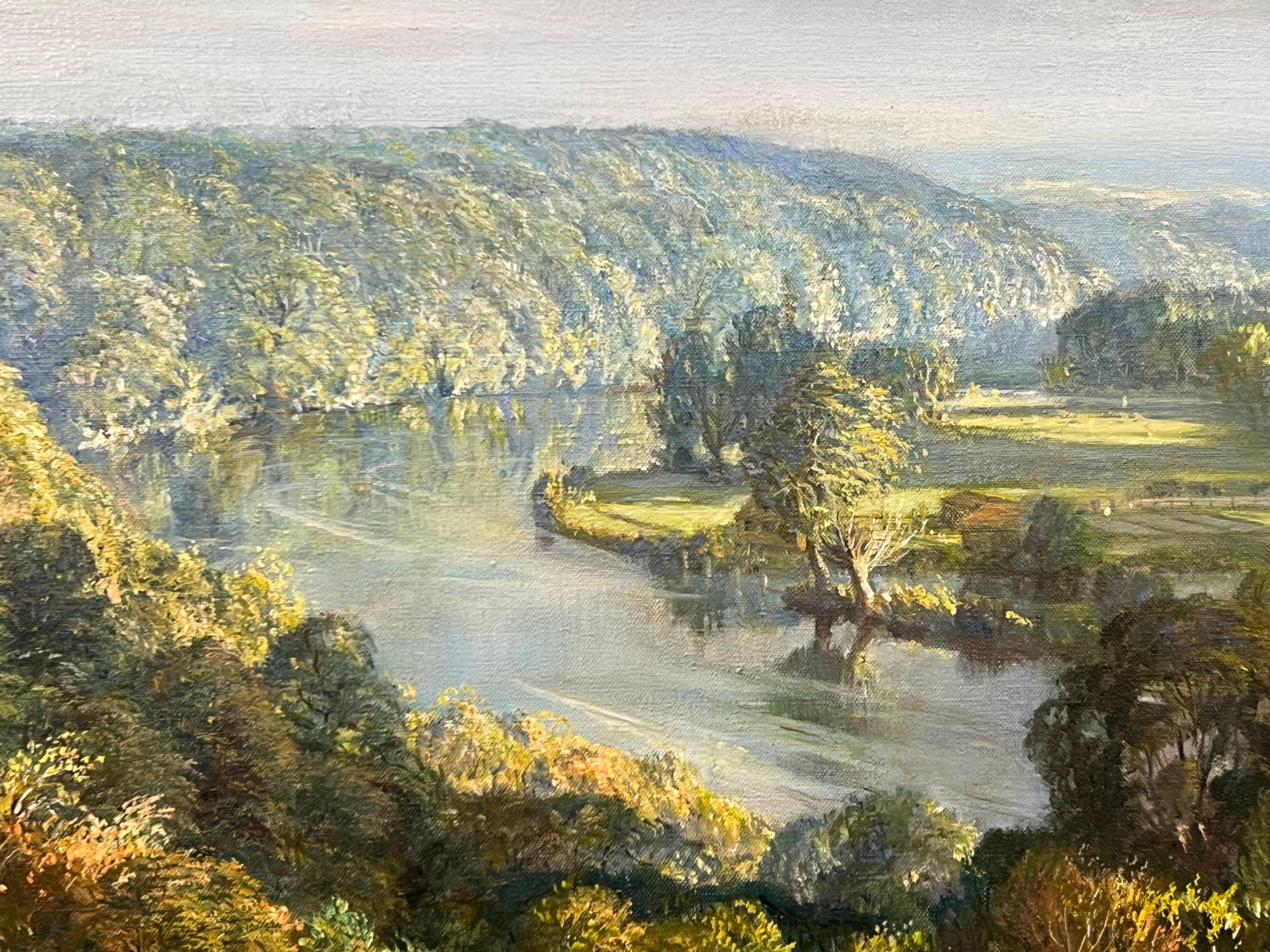 River Thames from Clivedon Woodland Garden London by 20th Century British Artist For Sale 2