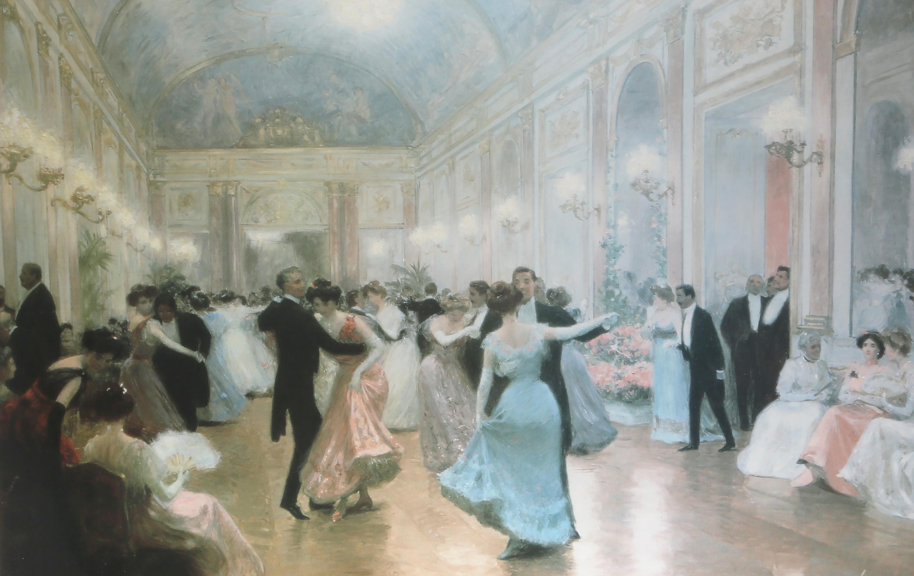 An Elegant Soiree, Impressionist Poster after Victor Gabriel Gilbert For Sale 1