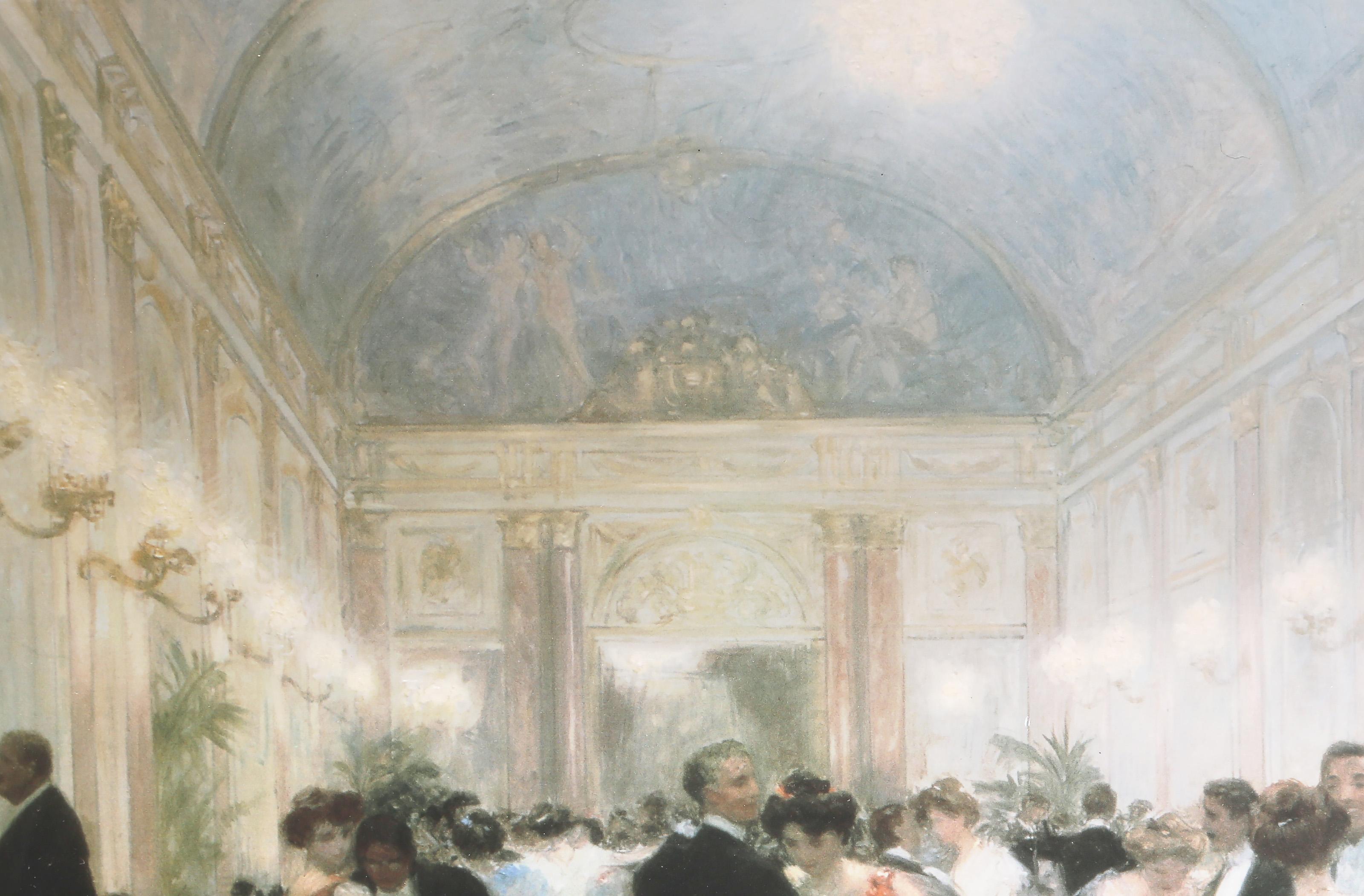 An Elegant Soiree, Impressionist Poster after Victor Gabriel Gilbert For Sale 2