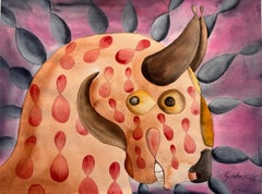 El Ocho (Del poder de la mirada): Watercolor Figurative Painting, 2022, 30x40cm