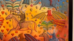 Jinetes de la Primavera con Águilas: Oil on Canvas, Framed, 2017