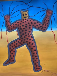 Tecuan Danzante II: Framed Gouache Figurative Painting, 2026, New