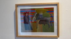 Toro de Lidia y Bruja: Mixed Media on Paper, Figurative Painting, 2026, Framed