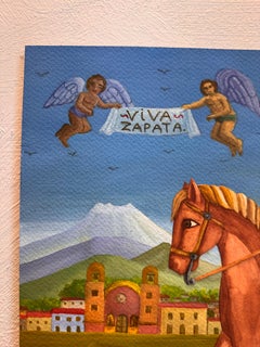 Viva Zapata: Mixed Media Painting, Figurative Style, 2022, New