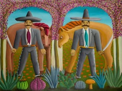 Zapata, Agustín Lorenzo y el Agave: Oil on Canvas, 2010s, New