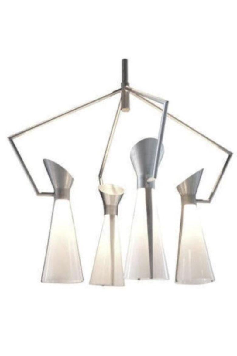 Victor Gruen for John Lautner Chandelier Hanging Lamp Mid-Century Extreme Modern For Sale 4