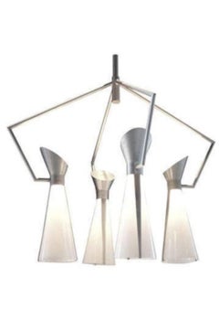 Victor Gruen for John Lautner Chandelier Hanging Lamp Mid-Century Extreme Modern
