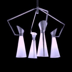 Victor Gruen for John Lautner Chandelier Hanging Lamp Mid-Century Extreme Modern