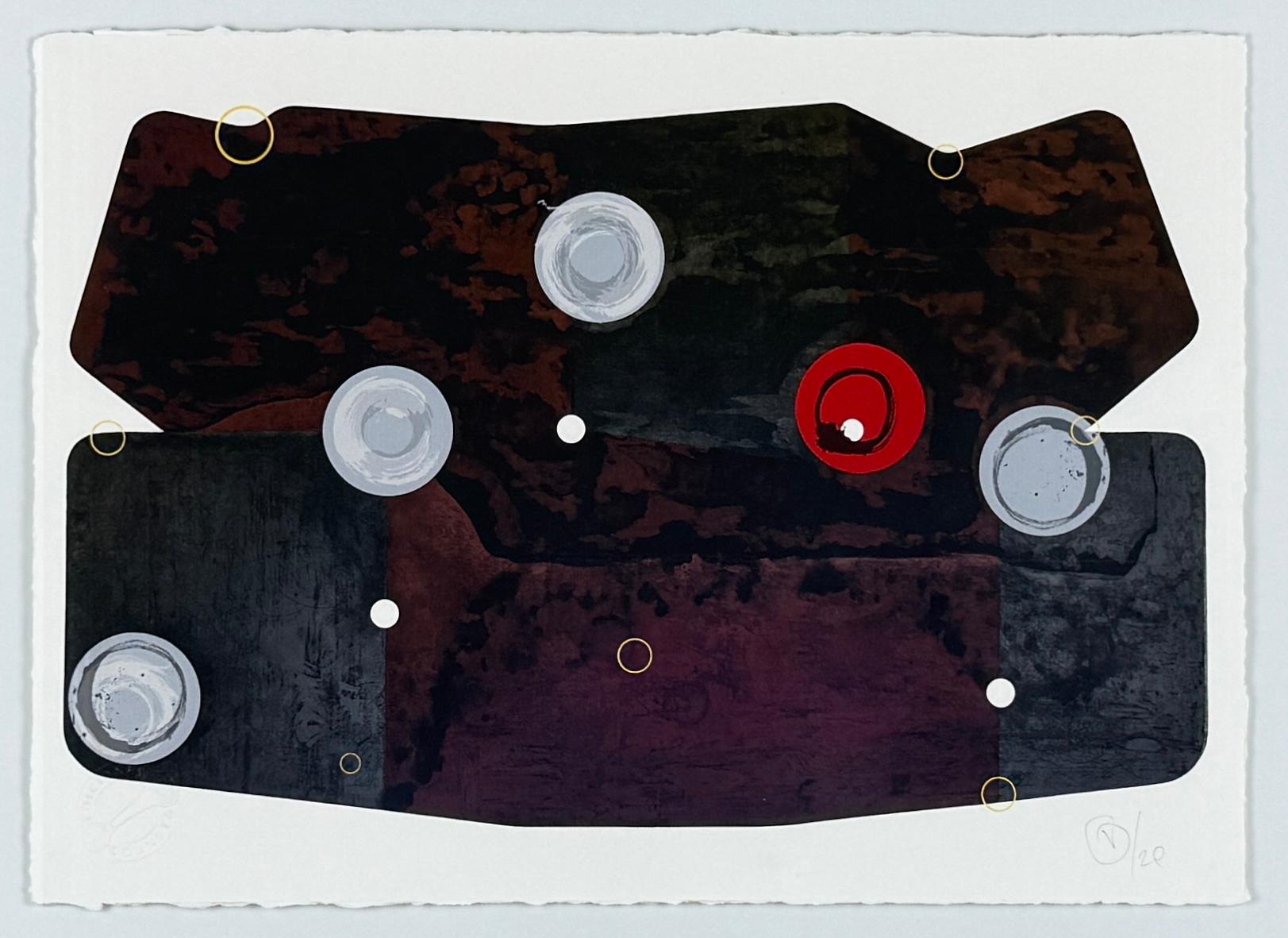 Victor Guadalajara, ¨Boceto Luna Roja¨, 2020, Piezografía, 10.2x14.2 in en venta 2