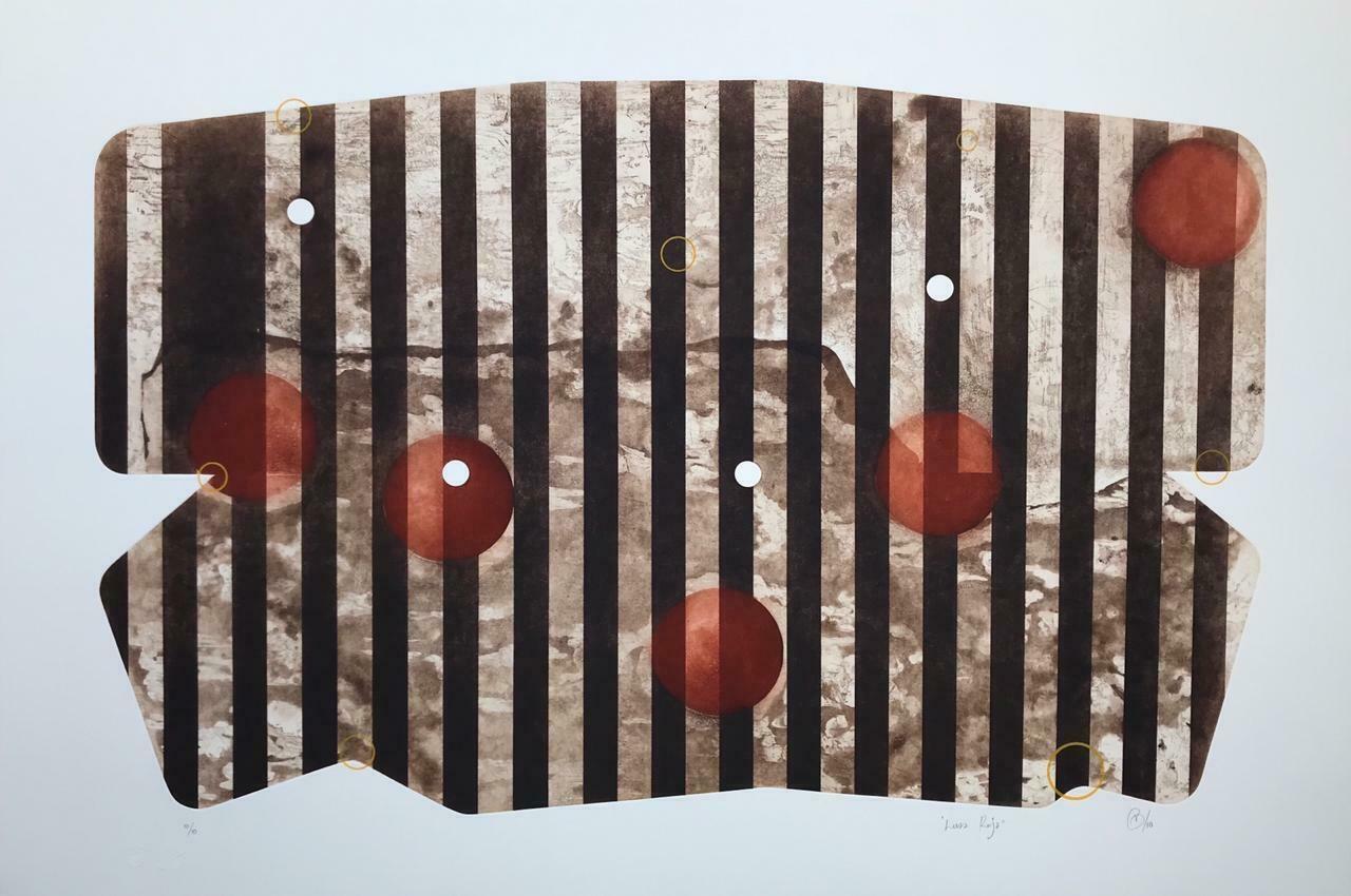 Victor Guadalajara (Mexico, 1965)
'Luna Roja ', 2020
etching, aquatint, silkscreen on paper Intaglio 300 g.
37.8 x 56 in. (96 x 142 cm.)
Edition of 10
Unframed
ID: GUA-109
Hand-signed by author