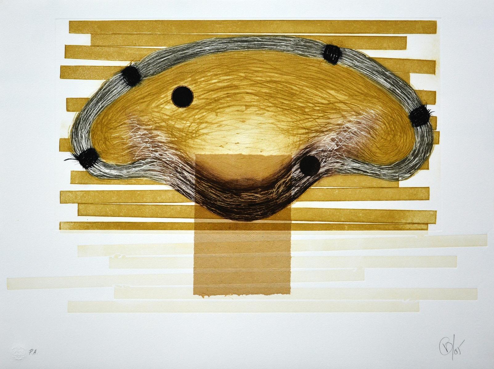 Victor Guadalajara, ¨Nave¨, 2005, Incisione, 22,8x30,7 pollici