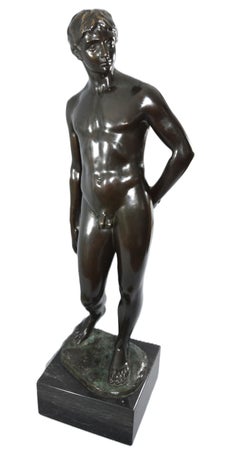 Seifert, Victor Heinrich. 1870 Wien - 1953 Berlin “Young athlete with slingshot”
