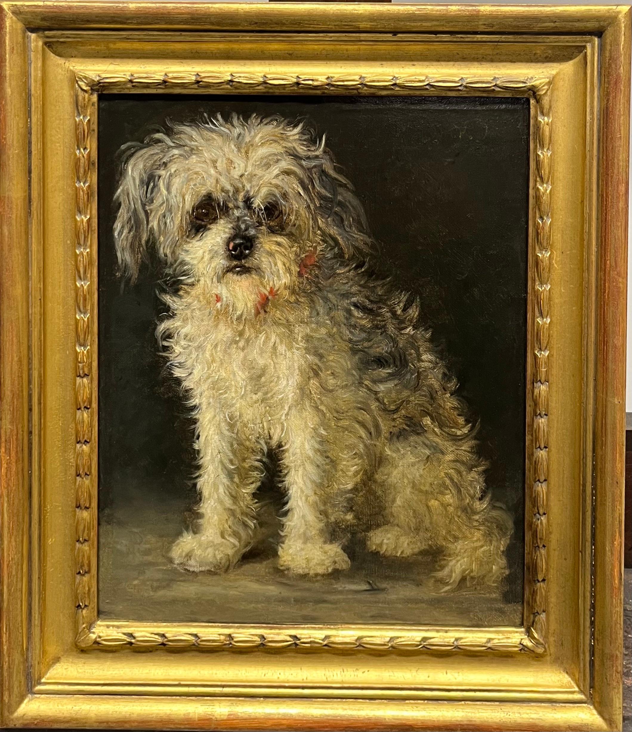 Victor Henri Juglar Animal Painting - A seated poodle