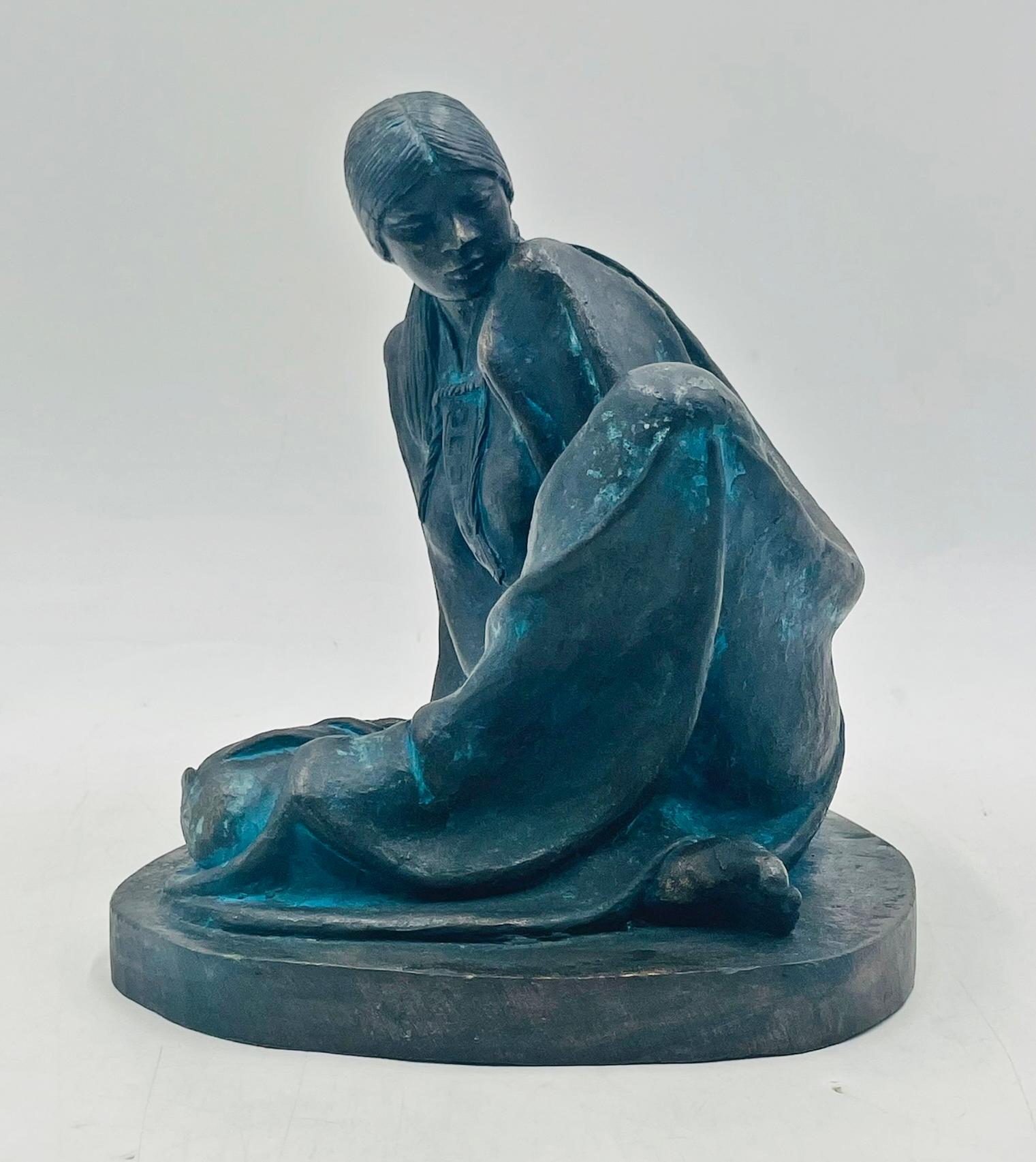 Victor Hugo Castañeda Bronze-Skulptur, Mexiko 1988, Auflage 1/20 (Kanadisch) im Angebot