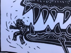 Victor Hugo Nuñez, ¨Los Enamorados II¨, Original, 2013, Woodcut, 29.5x44.1 in