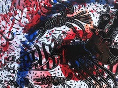 Victor Hugo Nuñez, ¨Los Enamorados III¨, Originale, 2013, xilografia, 29,5x44,1 pollici