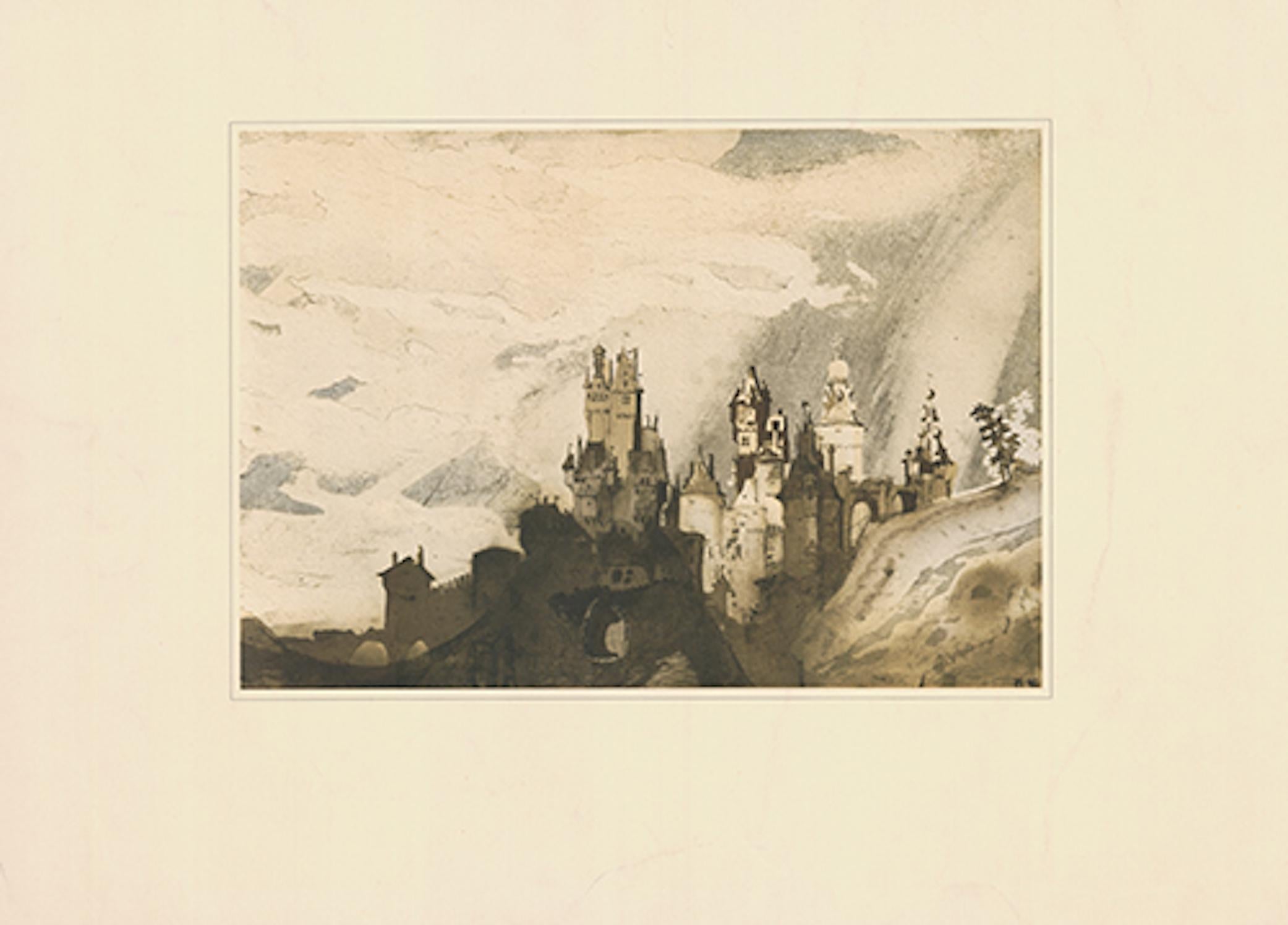 La Ville en Pente - Print by Victor Hugo