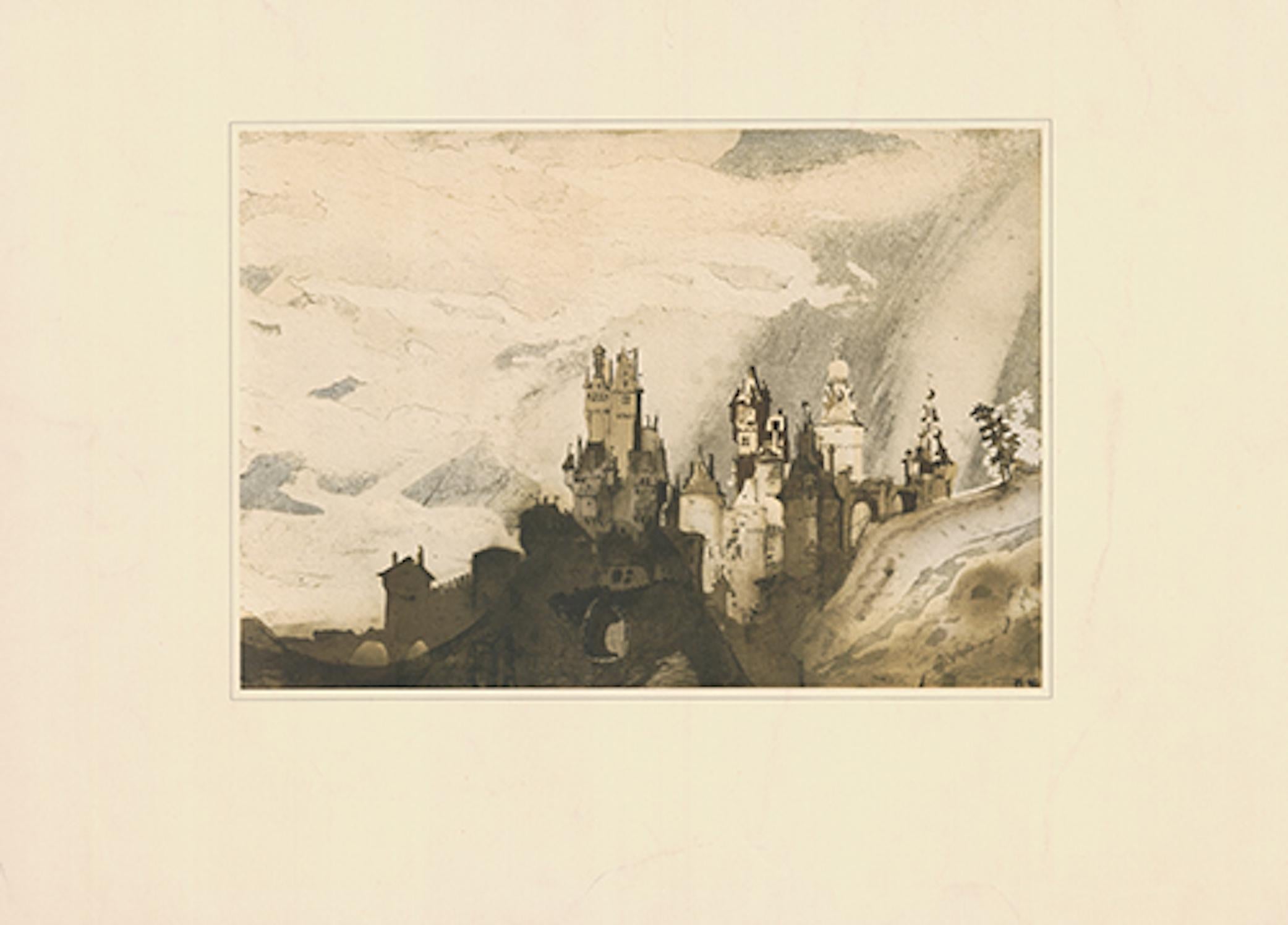 La Ville en Pente - Print di Victor Hugo