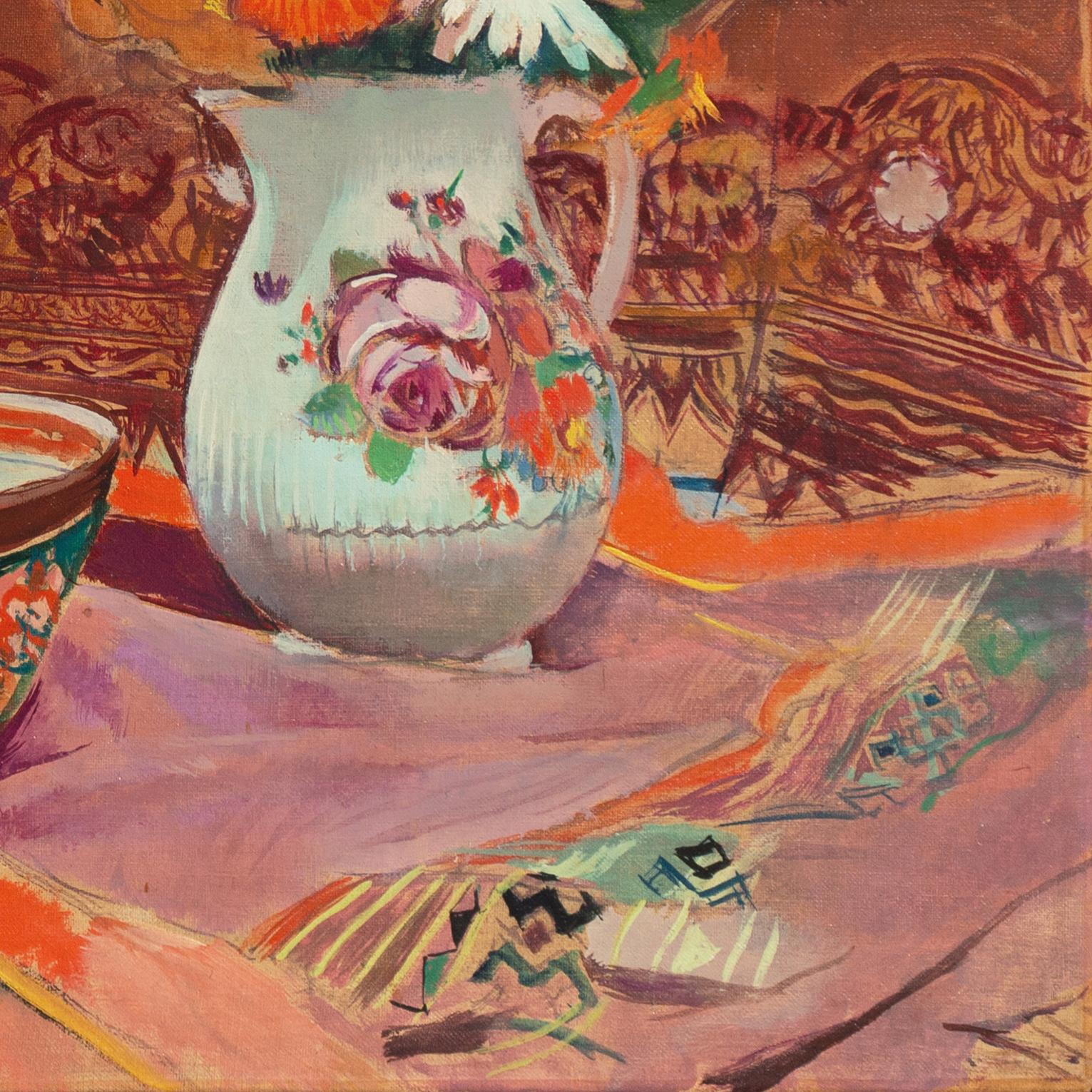 „Stillleben mit Imari-Schale“, Paris, Postimpressionistisches Ölgemälde, Royal Academy im Angebot 3