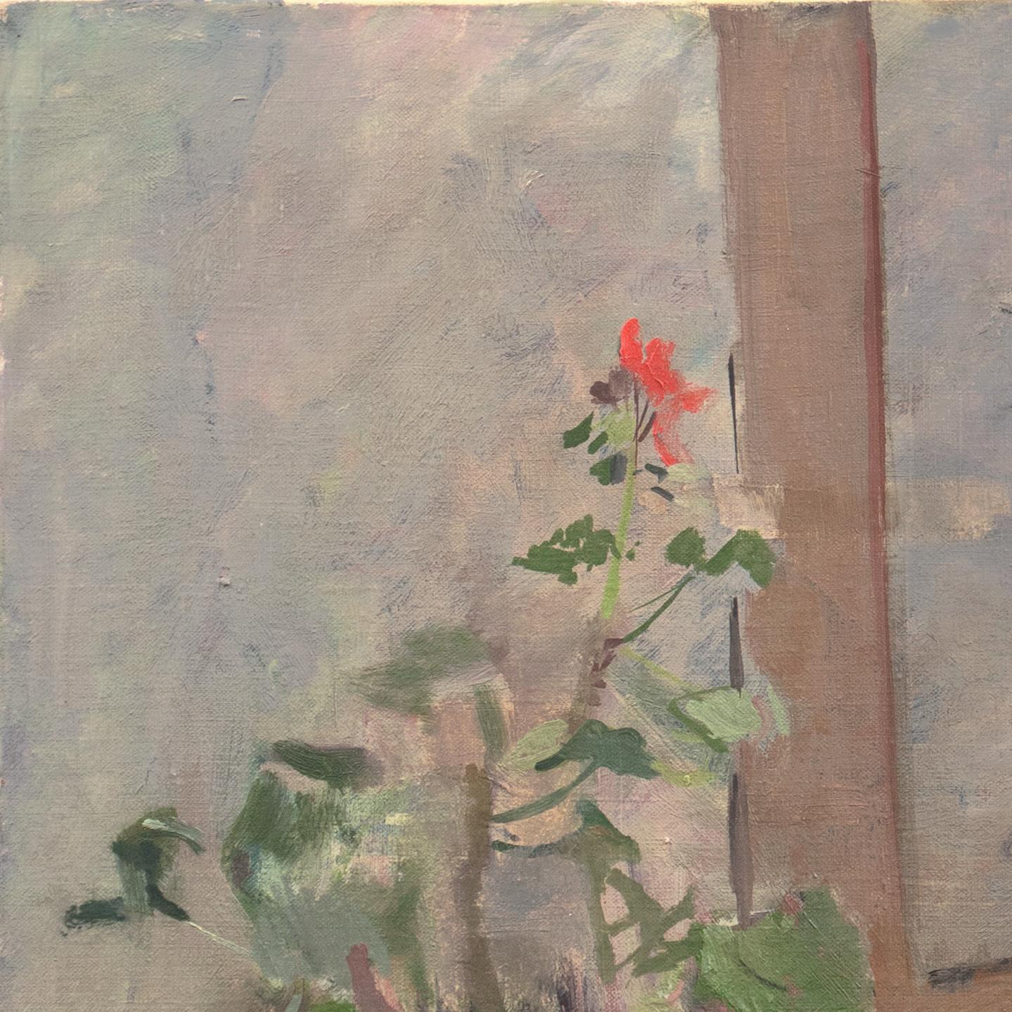 'Still Life with Geranium', Paris, Post-Impressionist, Royal Academy, Denmark - Painting by Victor Isbrand
