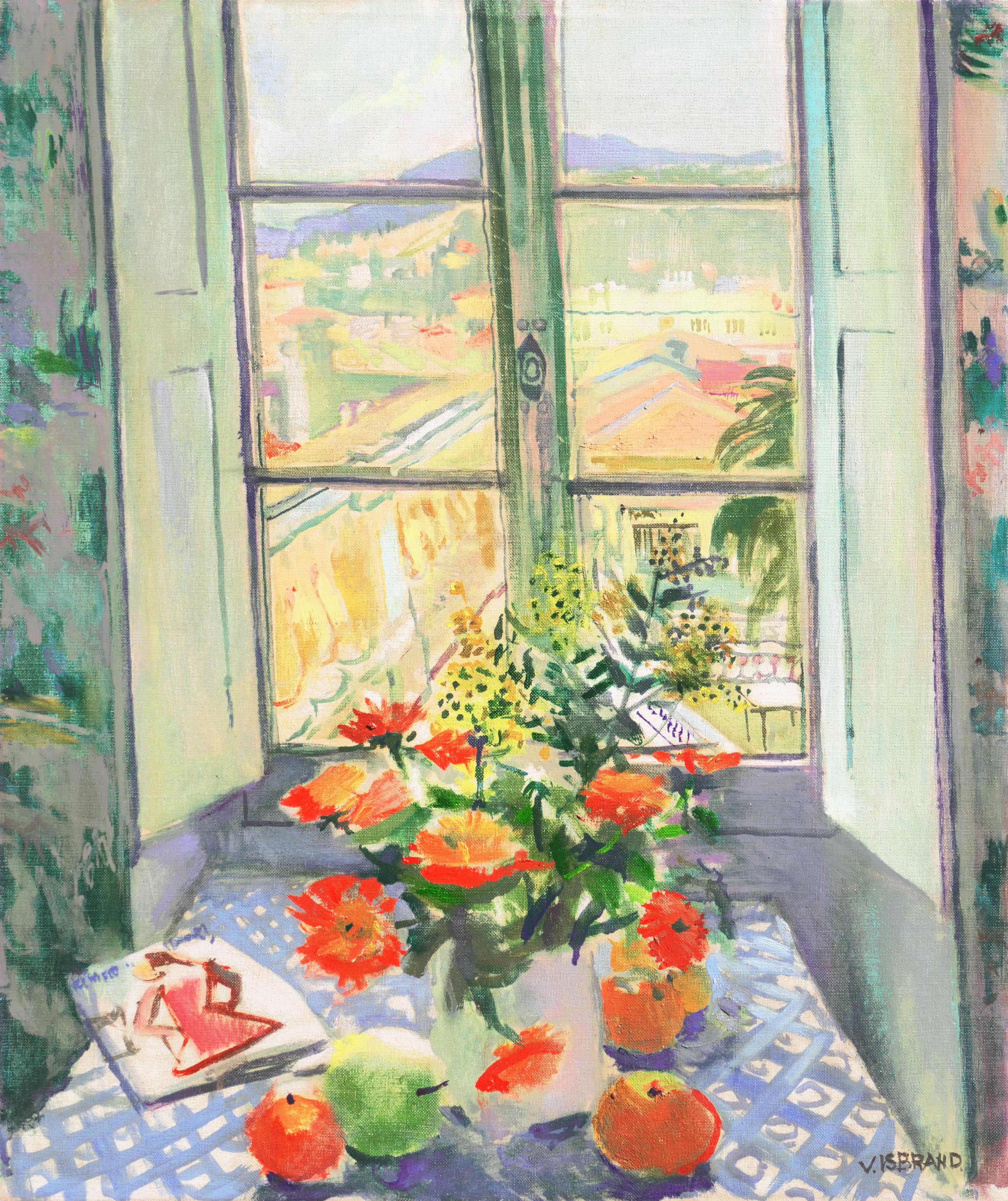 Victor Isbrand Still-Life Painting - 'Menton, the Côte d'Azur', Post-Impressionist Oil, Academie Chaumiere, Paris