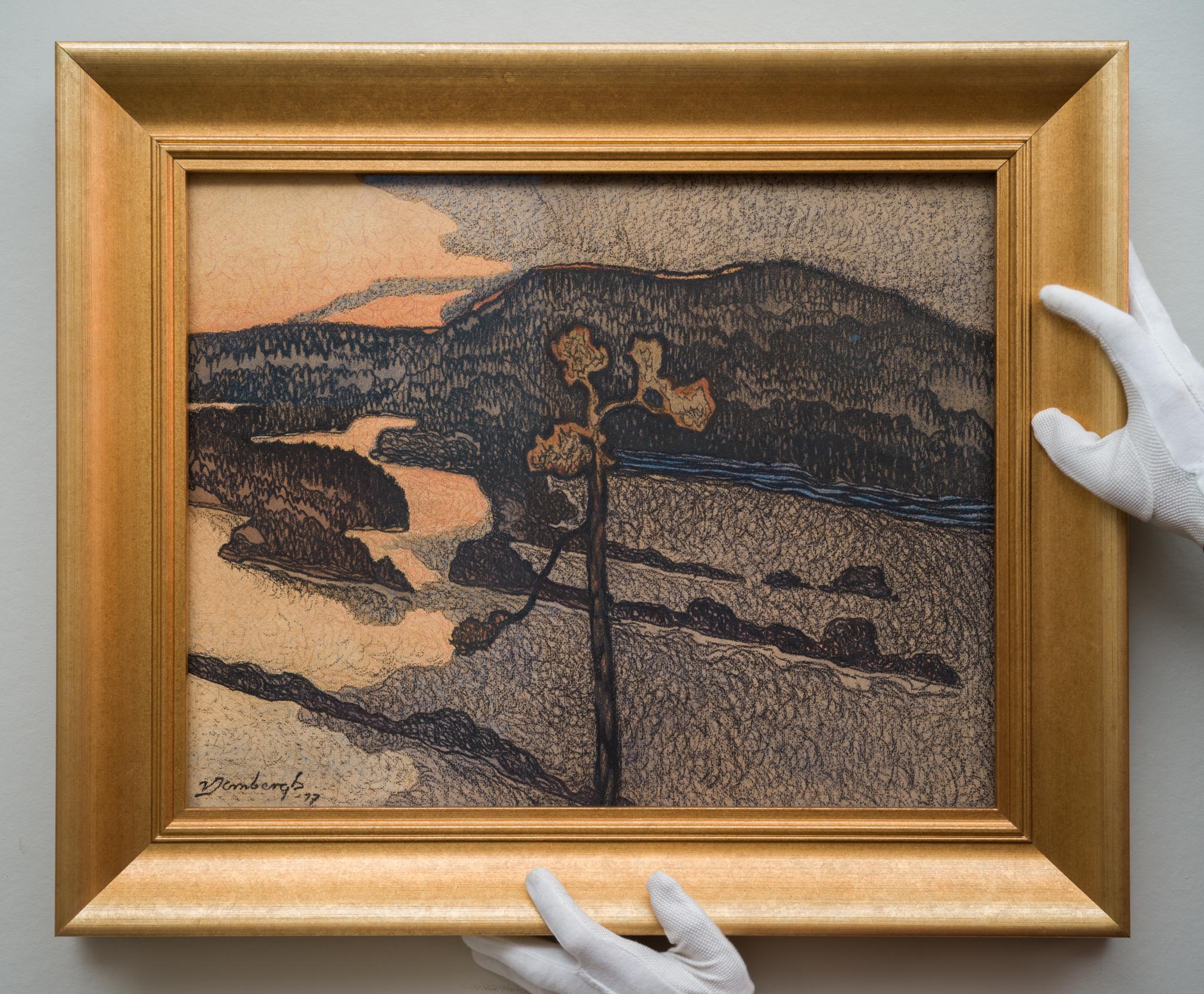 Bagliore serale lungo il fiume, 1917 - Art di Victor Jernbergh