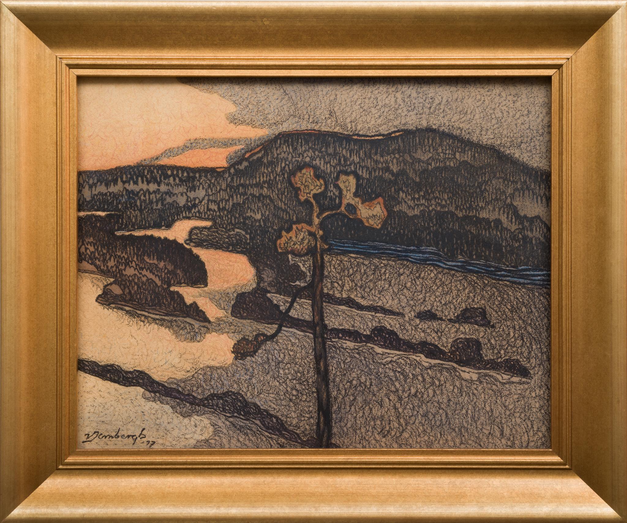 Die Abendröte am Fluss, 1917
