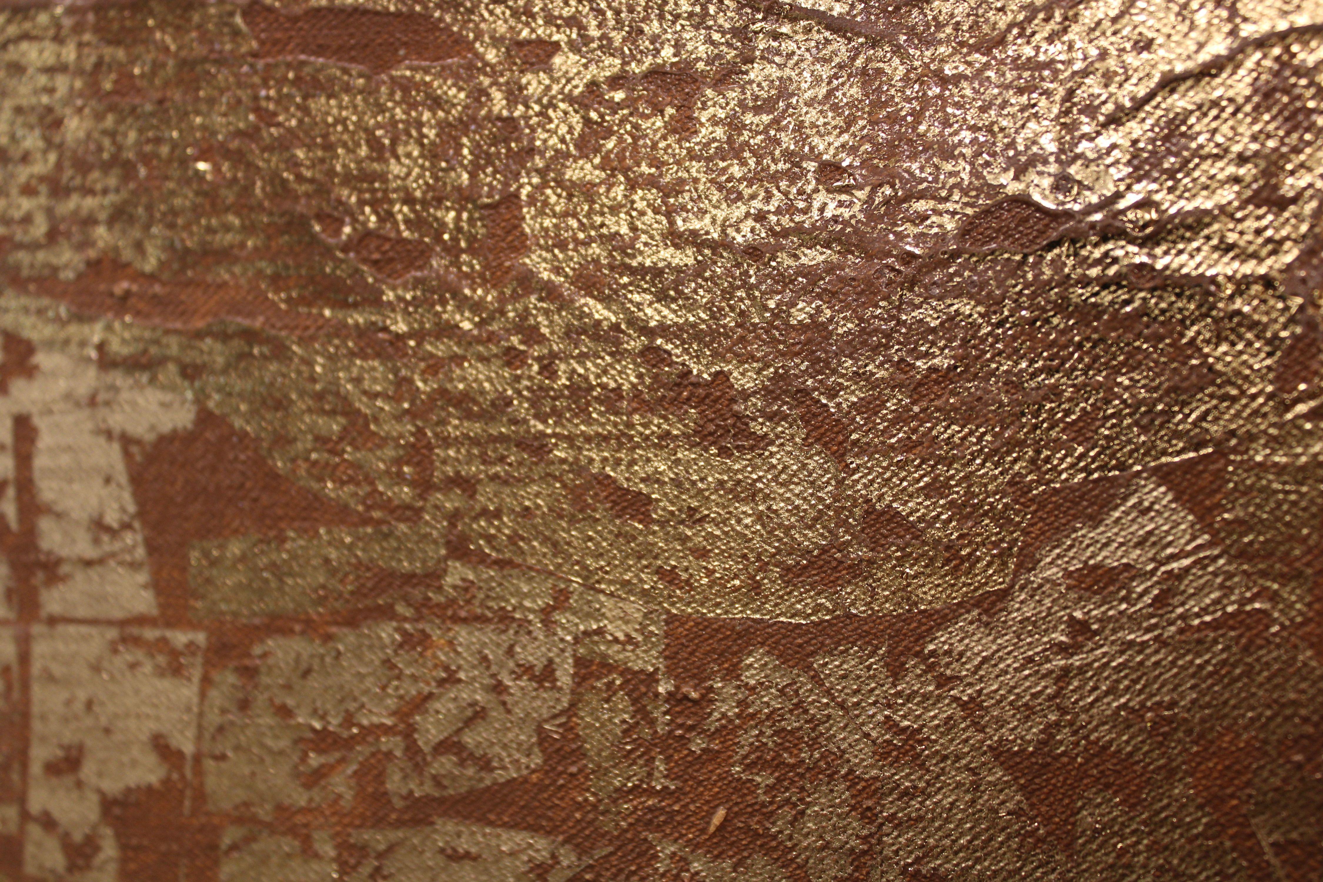 Dans la légèreté de l'or Huile sur toile, 150 x 180 cm en vente 1