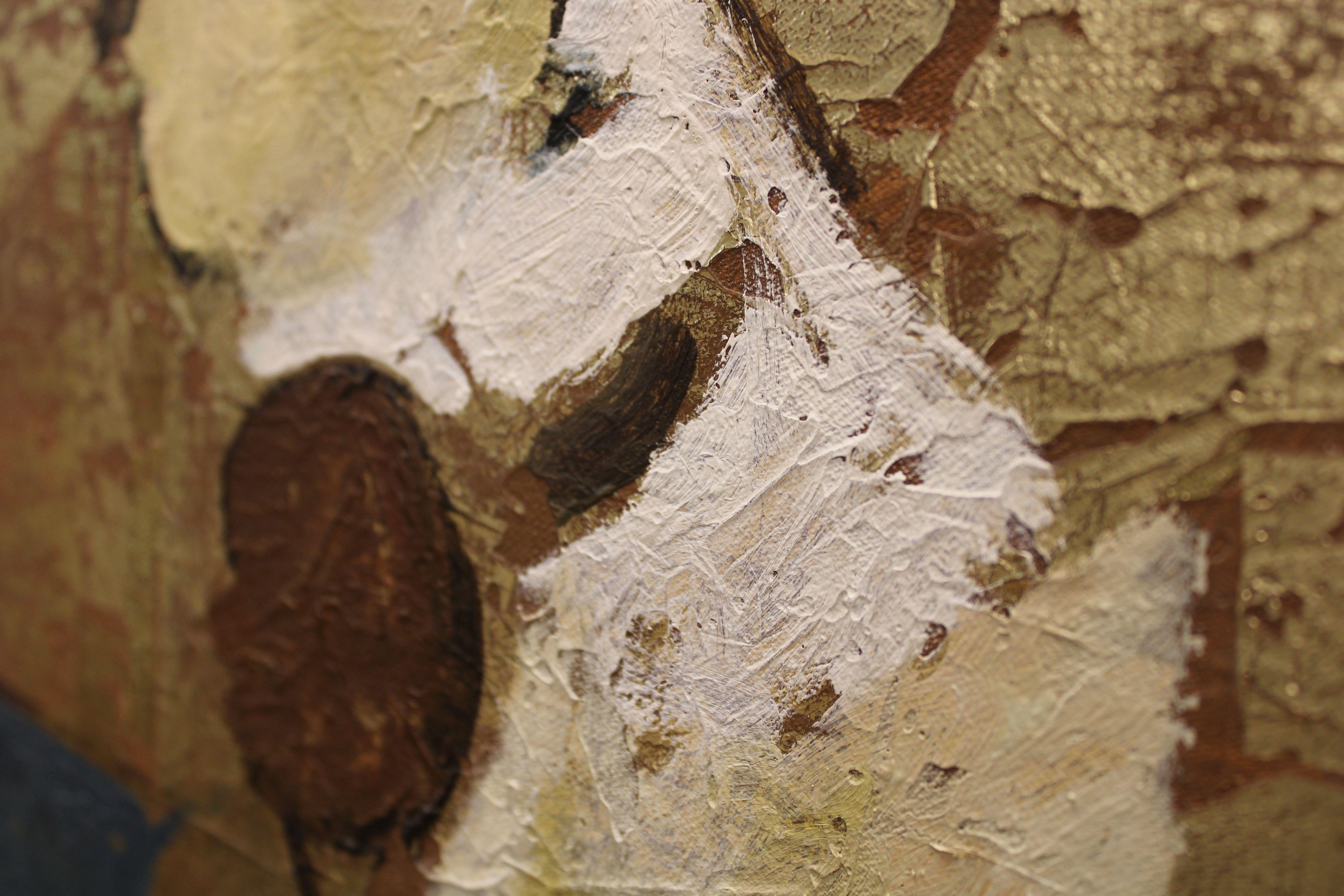Dans la légèreté de l'or Huile sur toile, 150 x 180 cm en vente 3