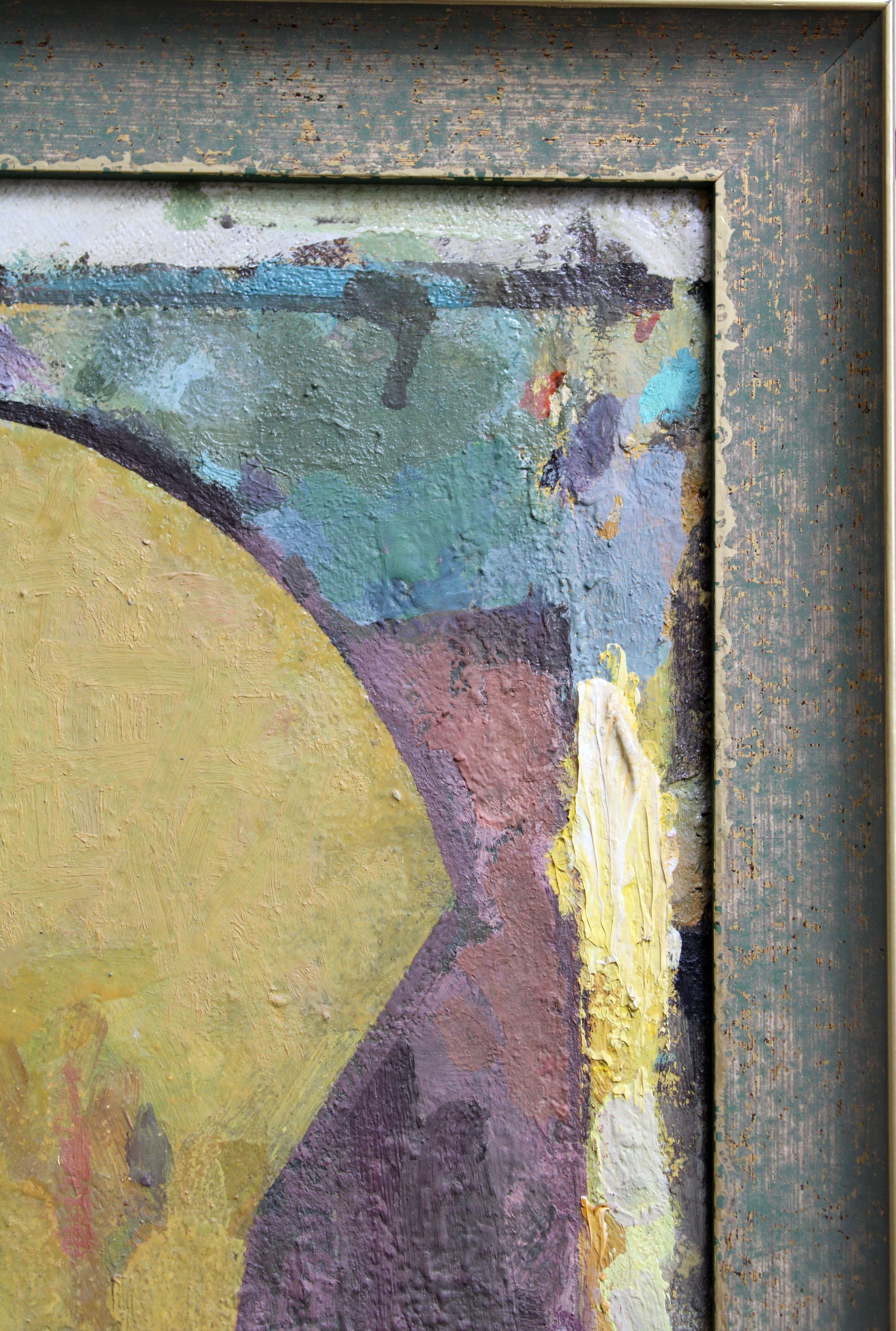 Una conversazione. Olio, tela, cartone, 31, 5 x 27 cm in vendita 1