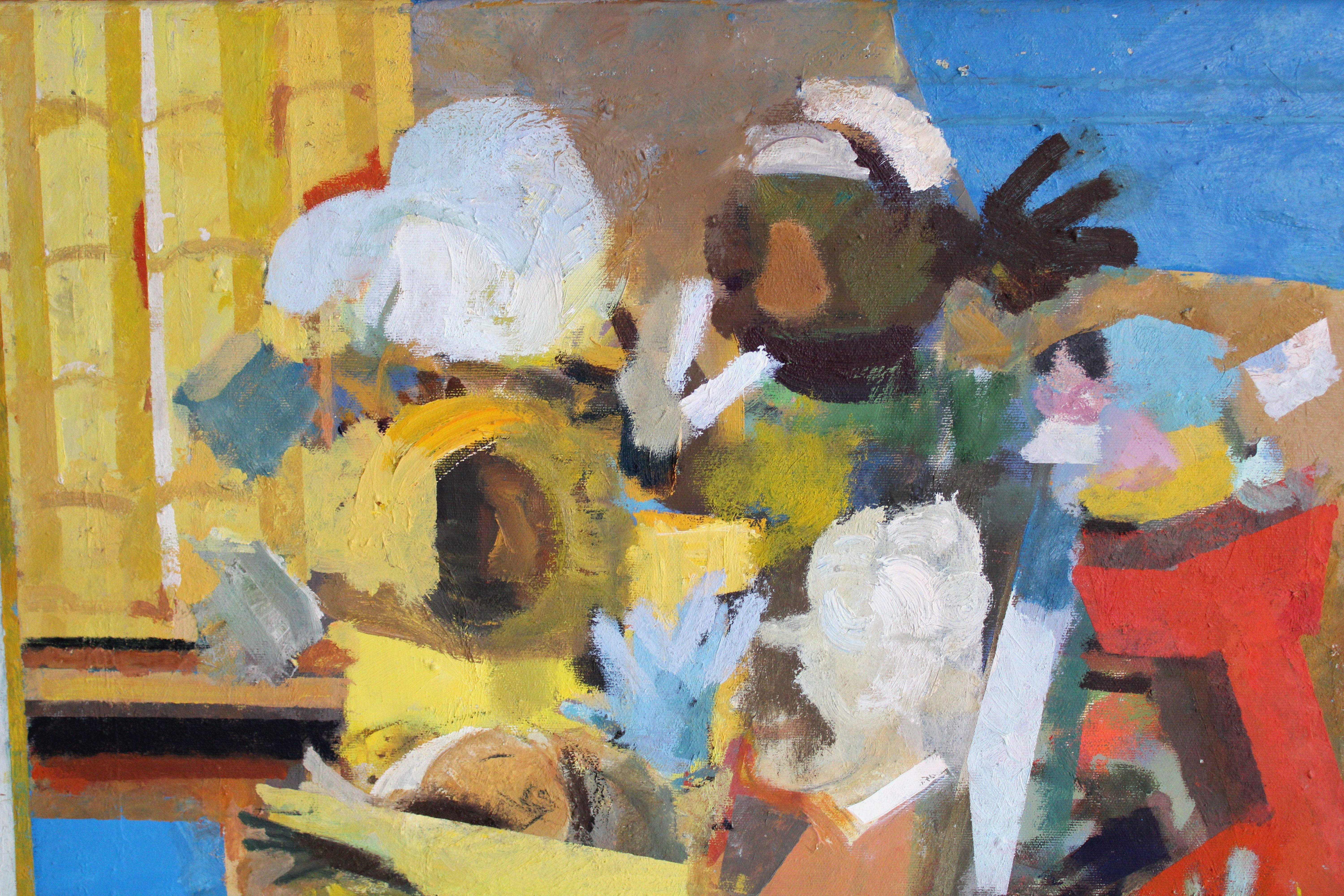Una discarica. Olio su tela, 100x100 cm - Painting di Victor Karnauh 