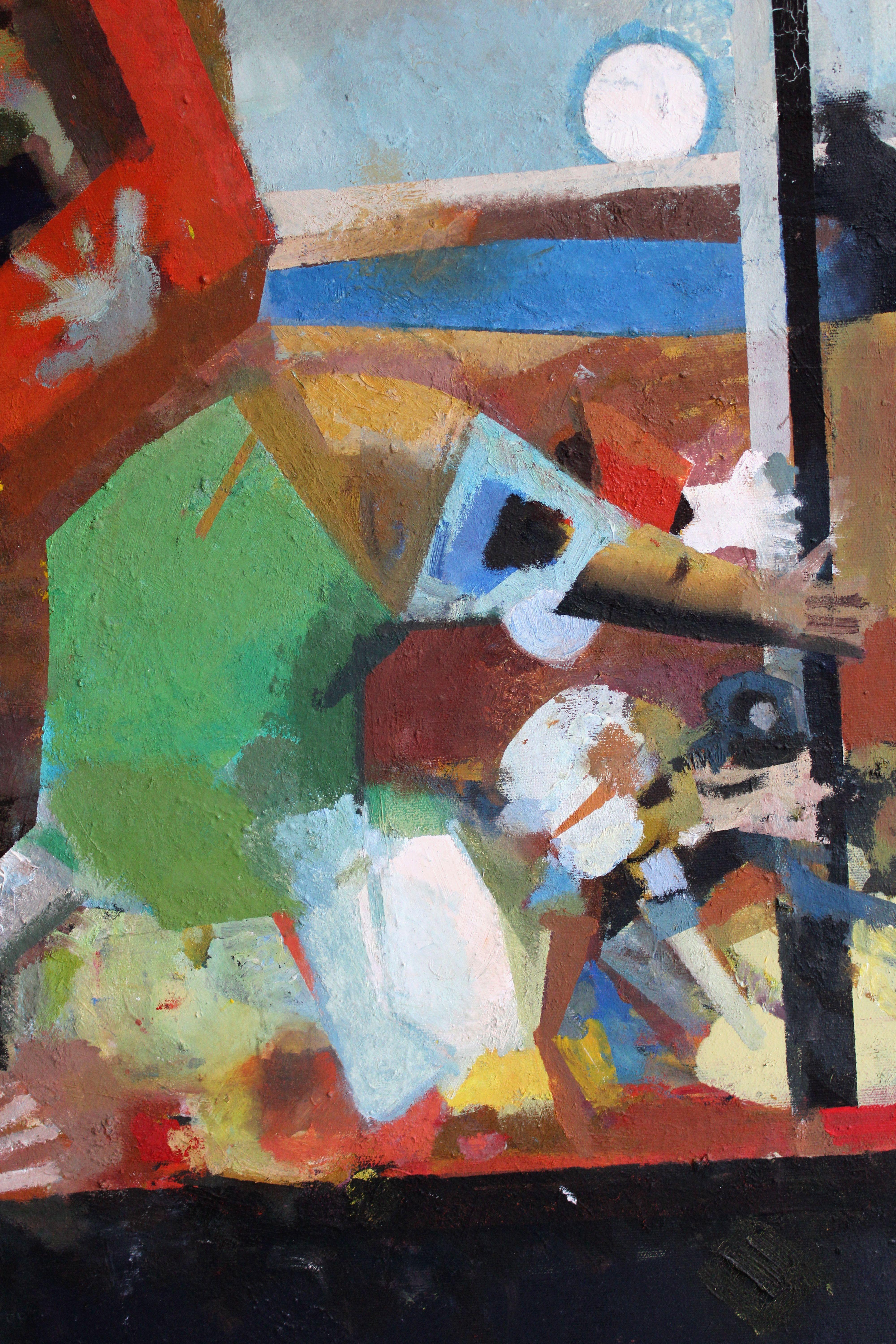 Una discarica. Olio su tela, 100x100 cm - Painting Moderno di Victor Karnauh 