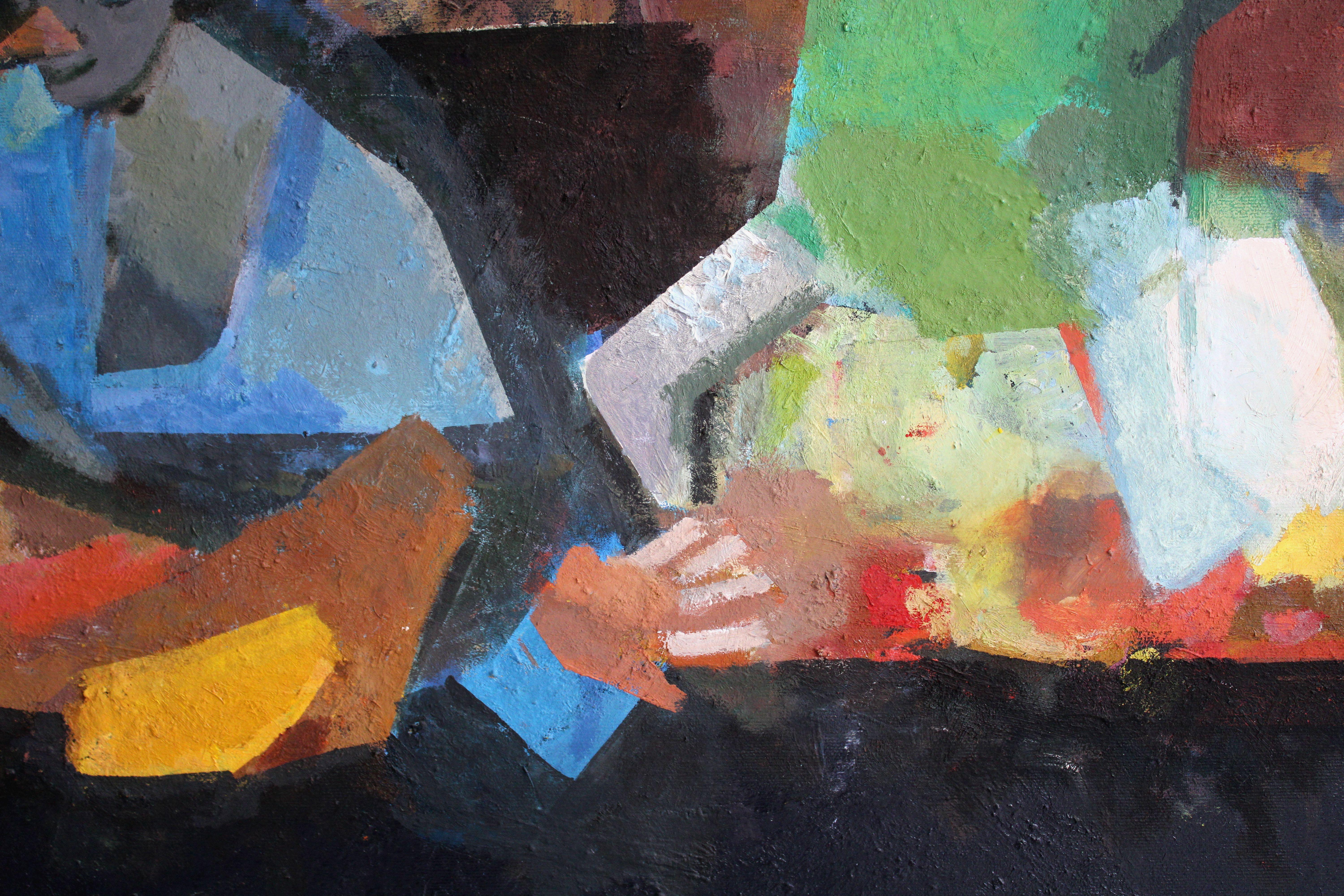 Una discarica. Olio su tela, 100x100 cm in vendita 3