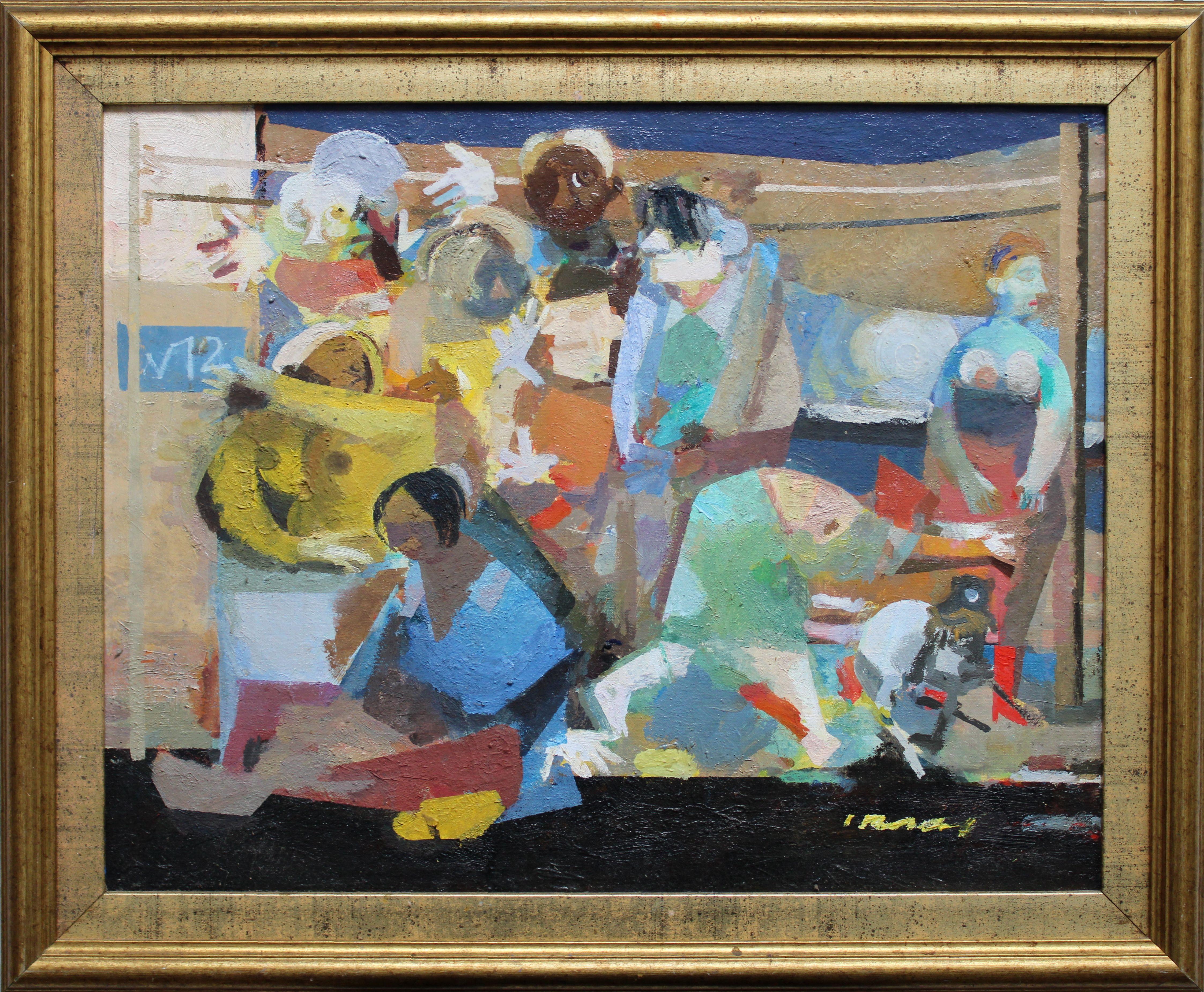Una delizia di provincia. Olio su tela, 41 х 51 cm - Painting di Victor Karnauh 