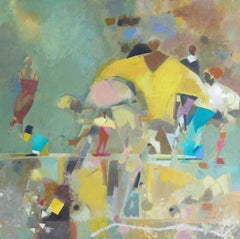 Un paseo. Óleo sobre lienzo, 80x81 cm