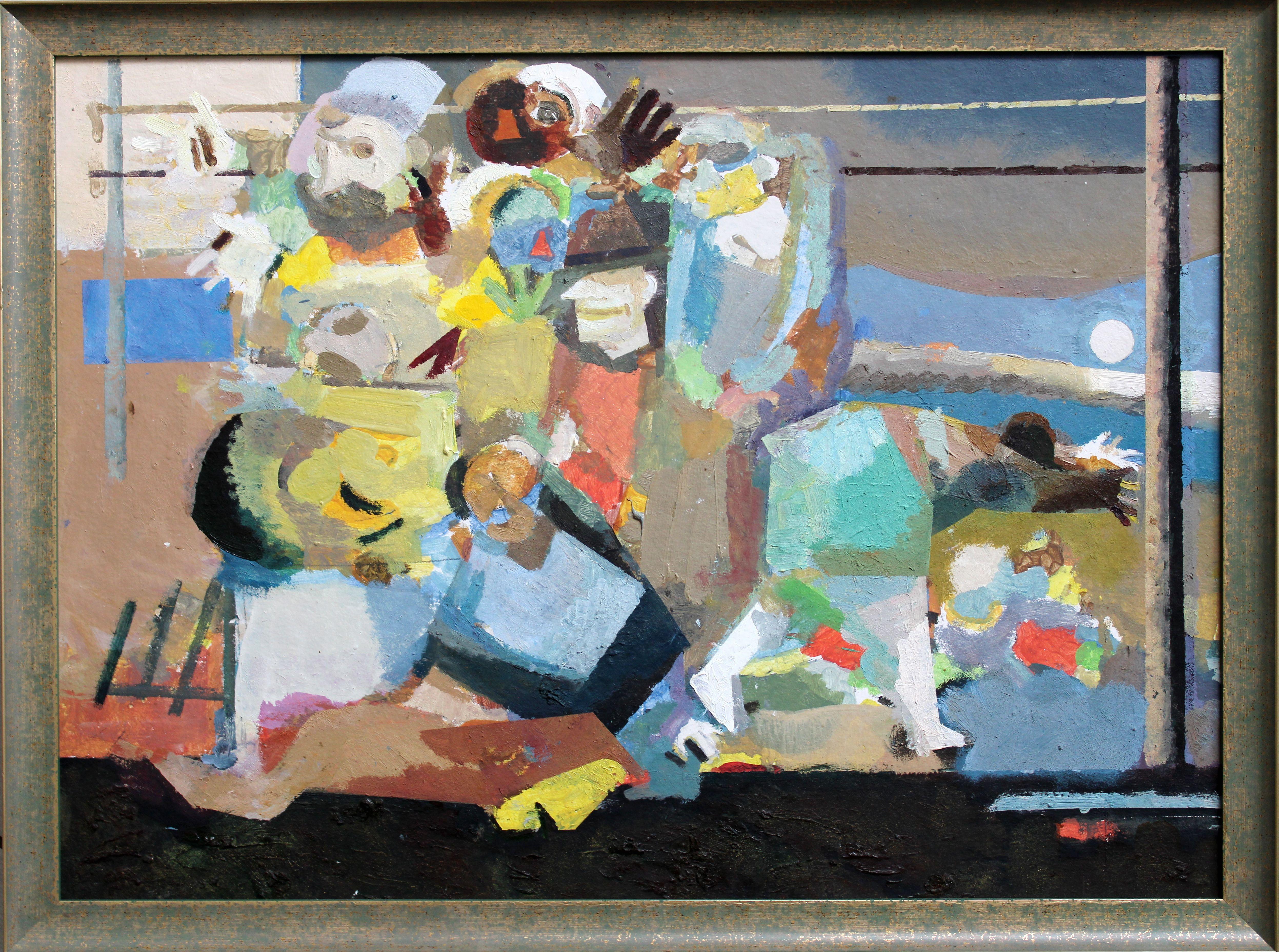 Un gioco vuoto. Olio su tela, 42, 5 x 58, 5 cm - Painting di Victor Karnauh 