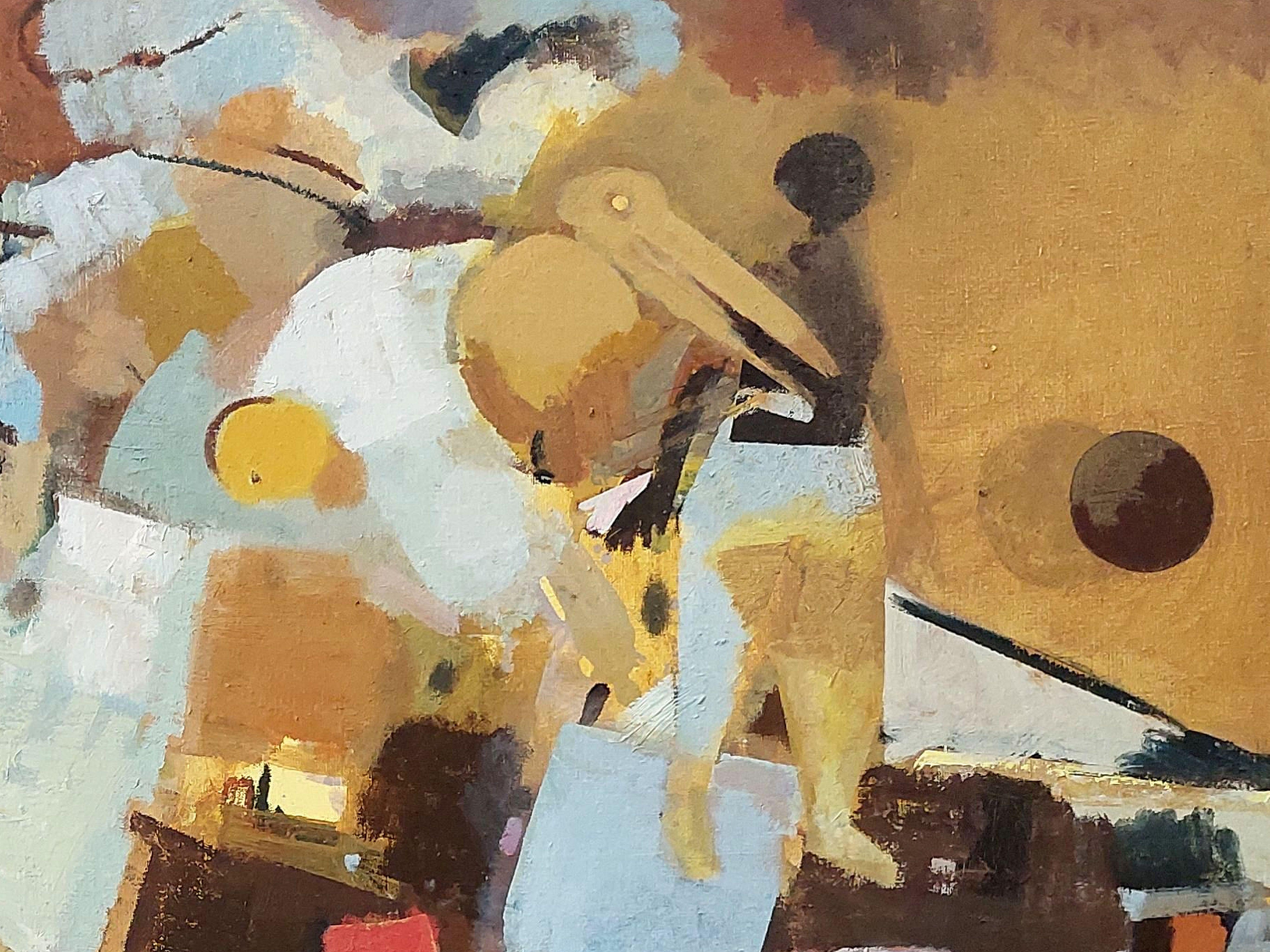 Conversation #2. Oil on canvas, 144x125 cm - Modern Painting by Victor Karnauh 