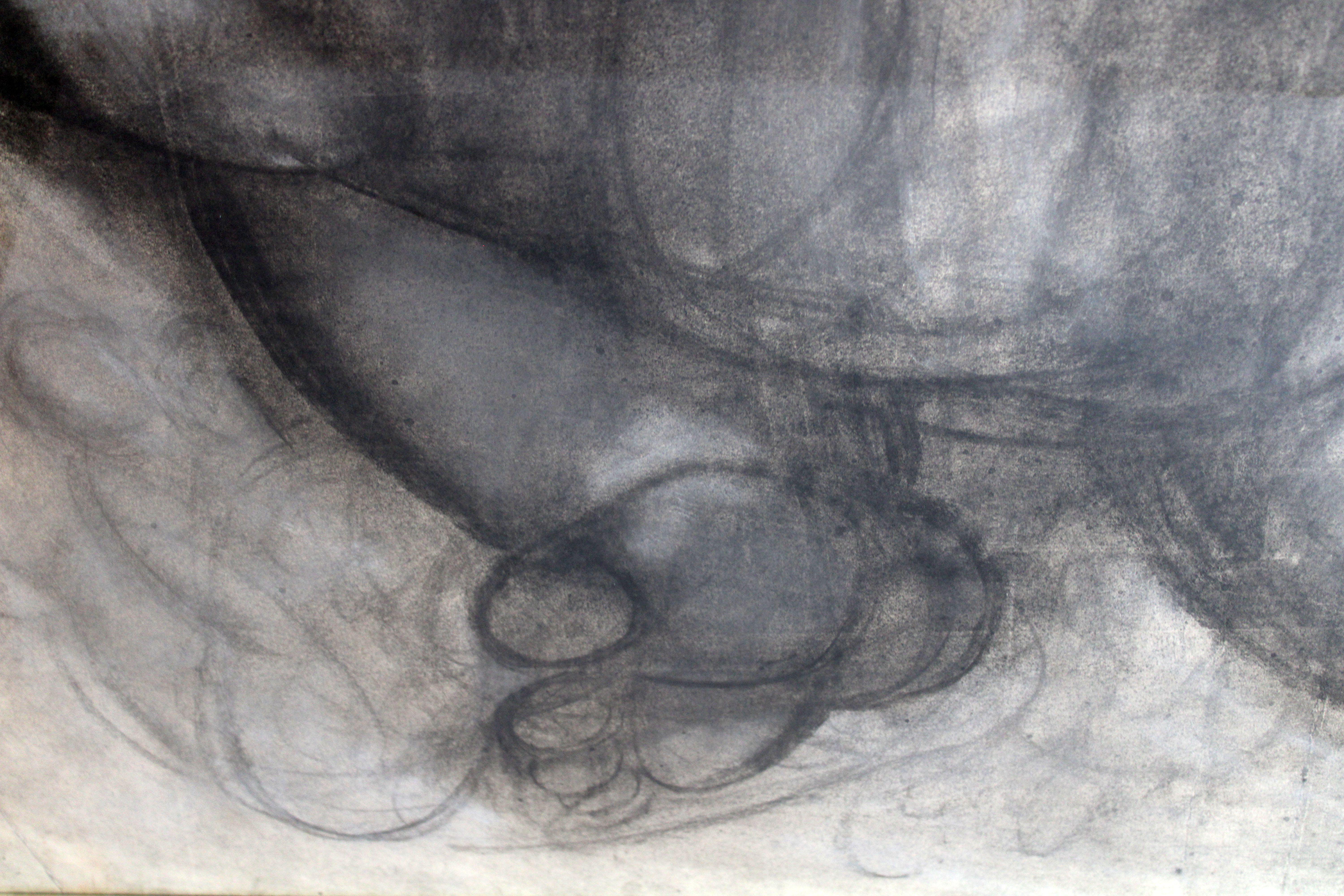 Pareja. Papel, carboncillo, 99x98 cm 1