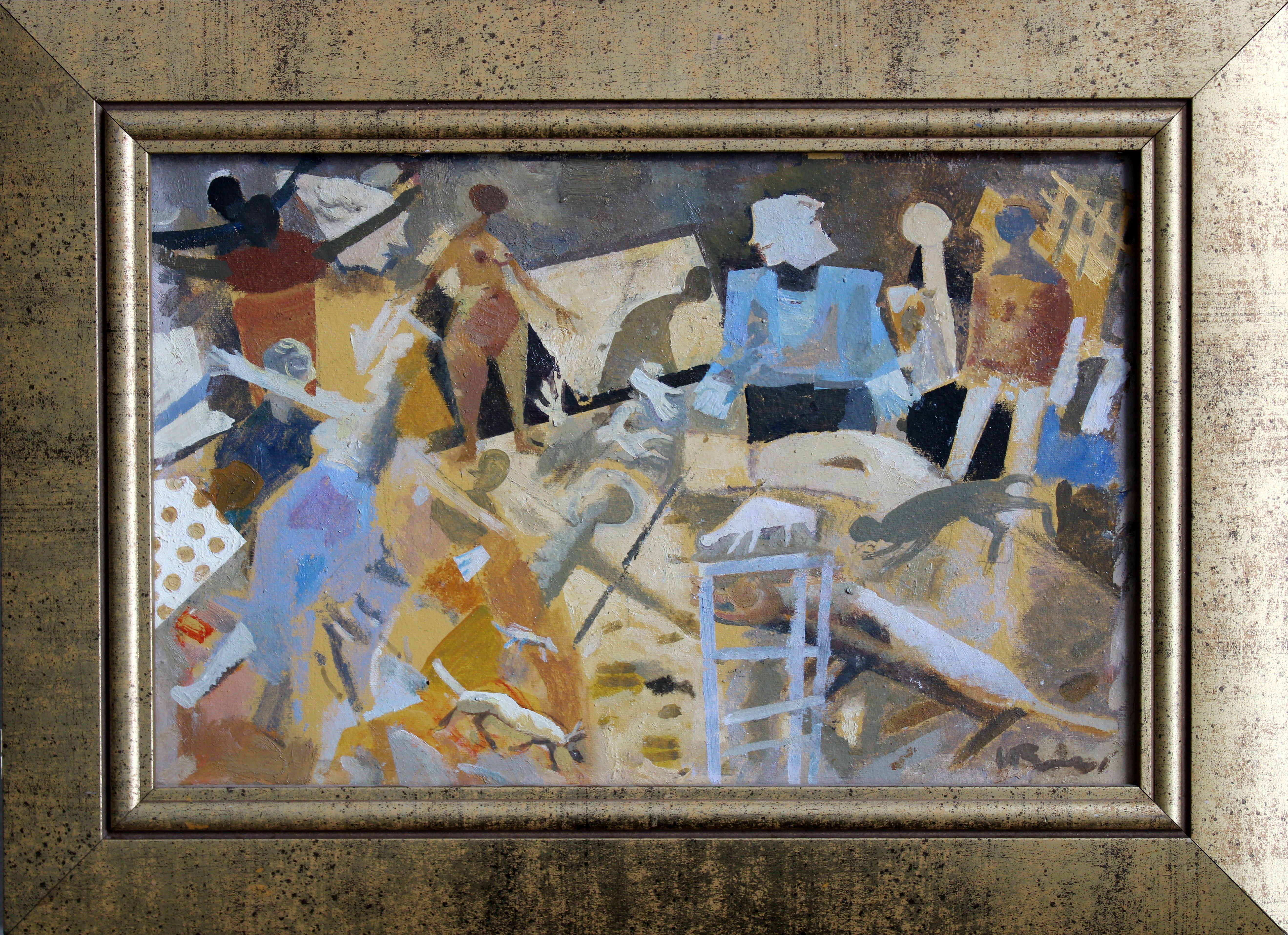 Vertedero. Óleo sobre lienzo, 28. 5 x 43 cm - Painting de Victor Karnauh 