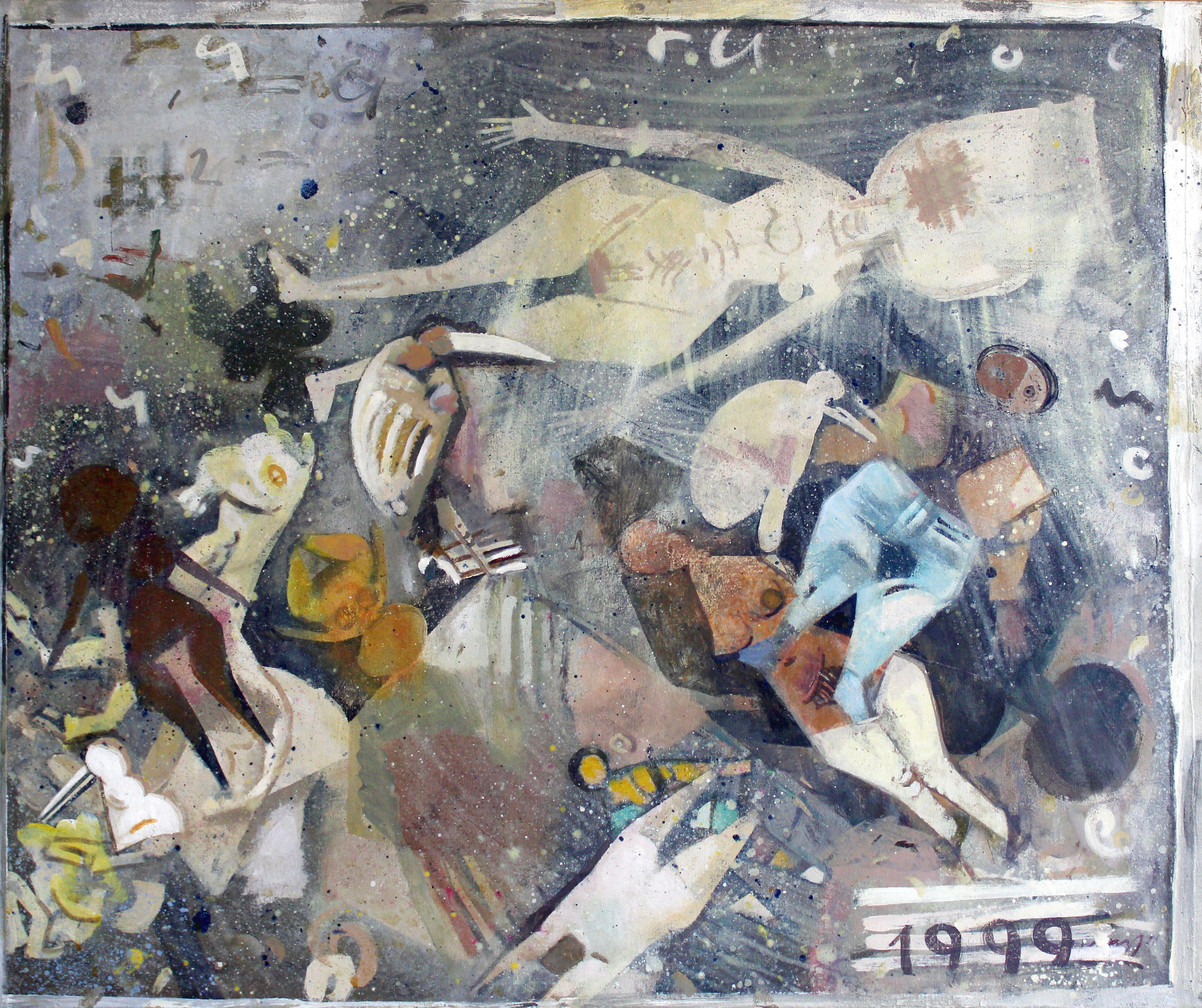 Vuelo. 1999. Óleo sobre lienzo, 76x91 cm