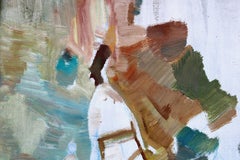 For a walk. Oil on loose canvas, 45 x 42 cm