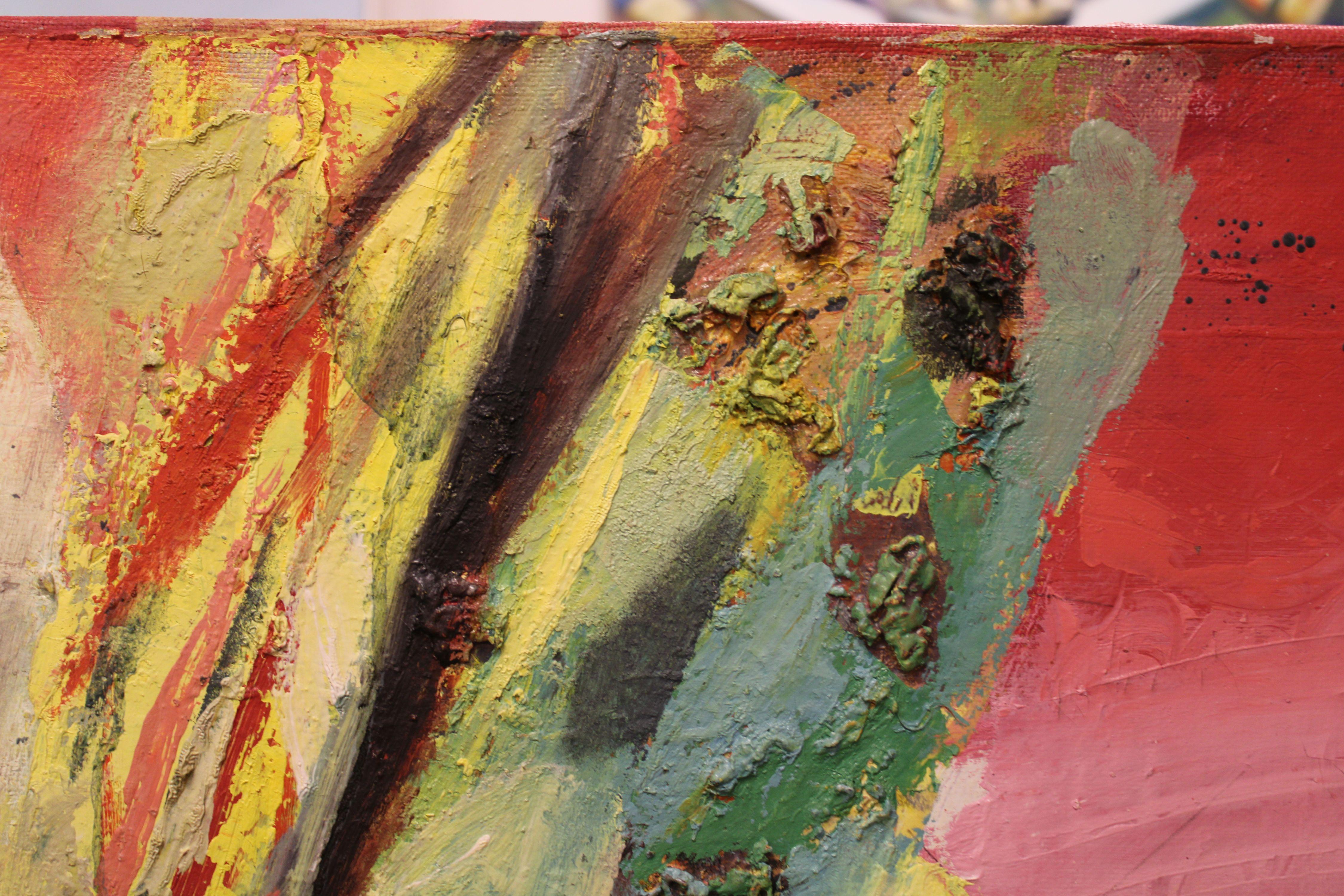 Gioco. Olio su tela, 150x150 cm in vendita 3